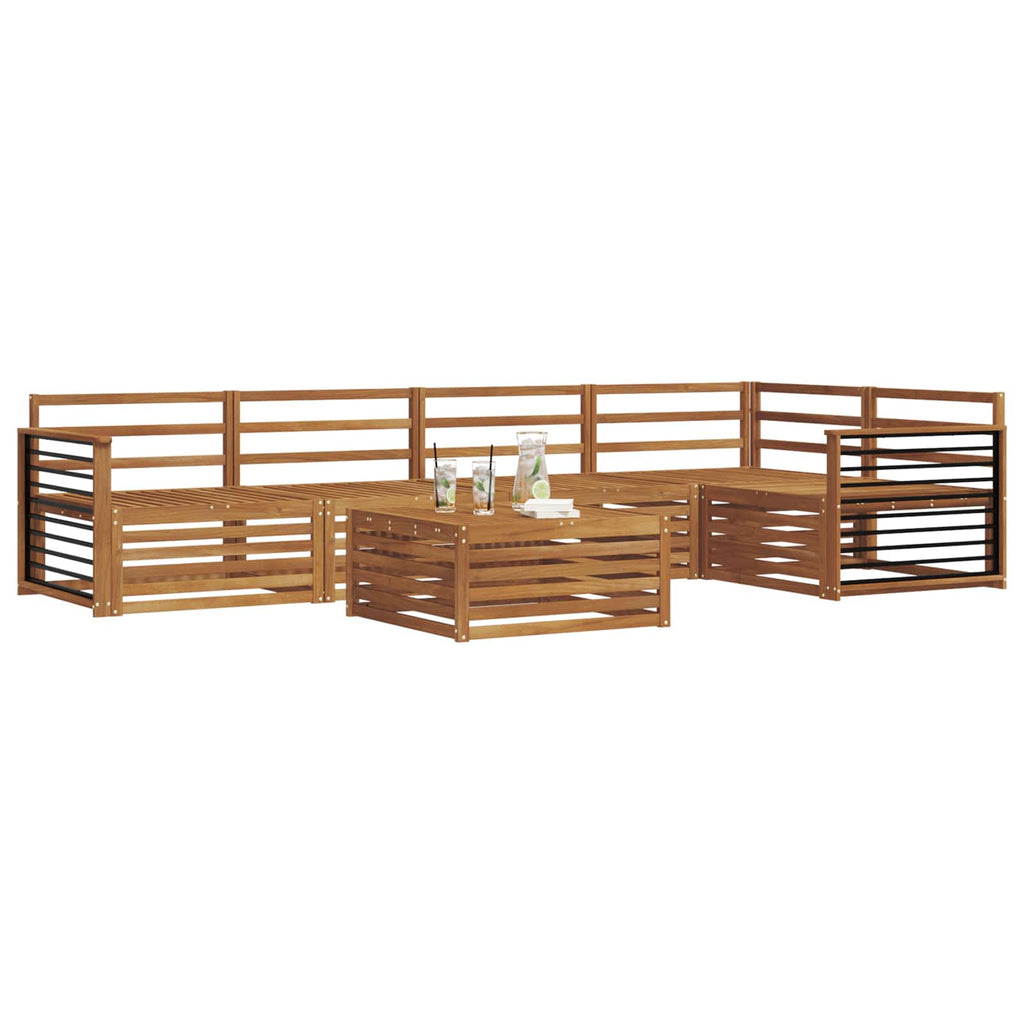 vidaXL Zestaw sof na zewnątrz 6 pcs Naturalny