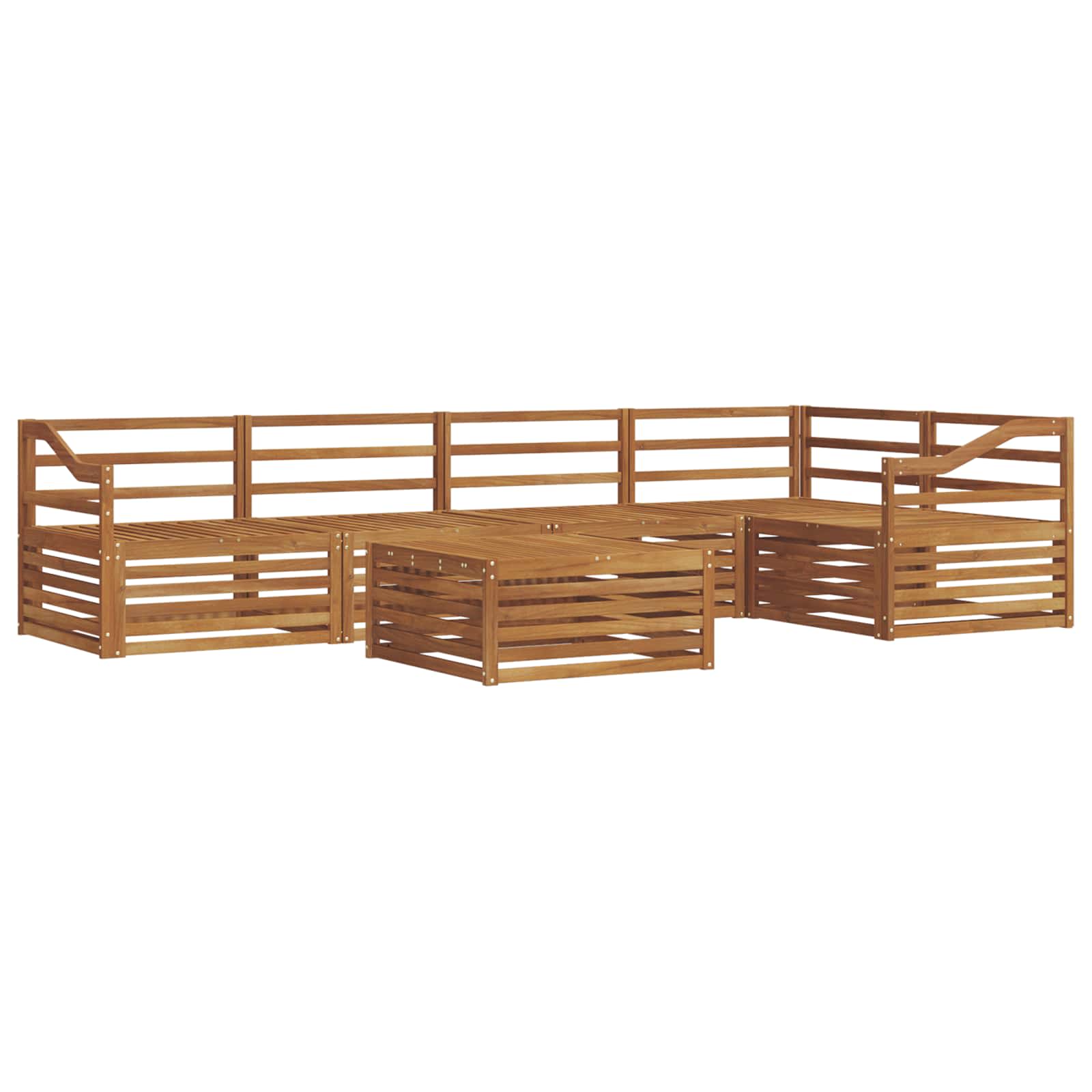 vidaXL Zestaw sof na zewnątrz 6 pcs Naturalny