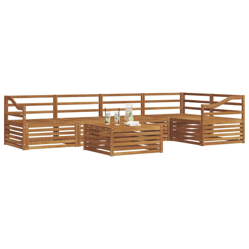vidaXL Zestaw sof na zewnątrz 6 pcs Naturalny