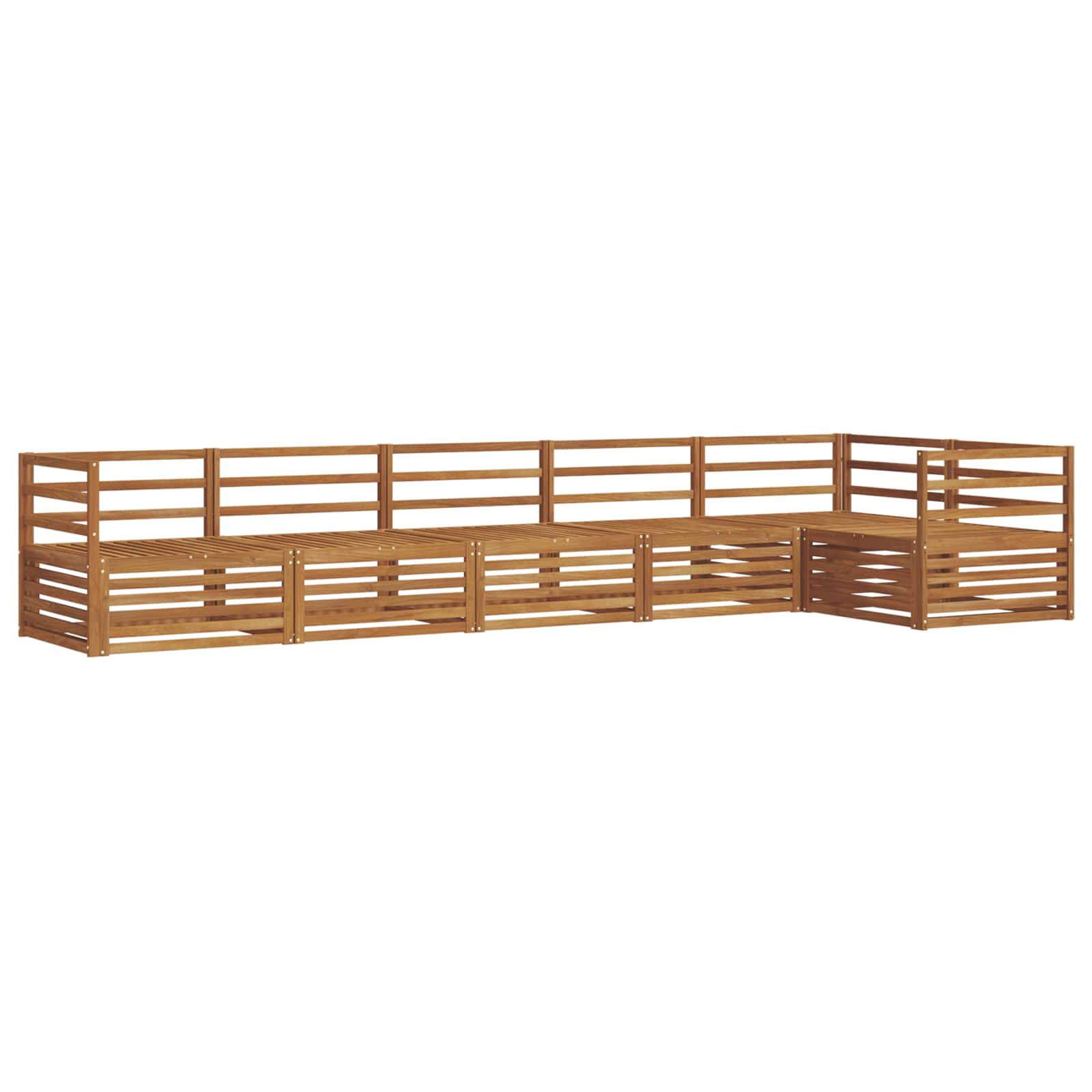 vidaXL Zestaw sof na zewnątrz 6 pcs Naturalny Lite Drewno Akacji