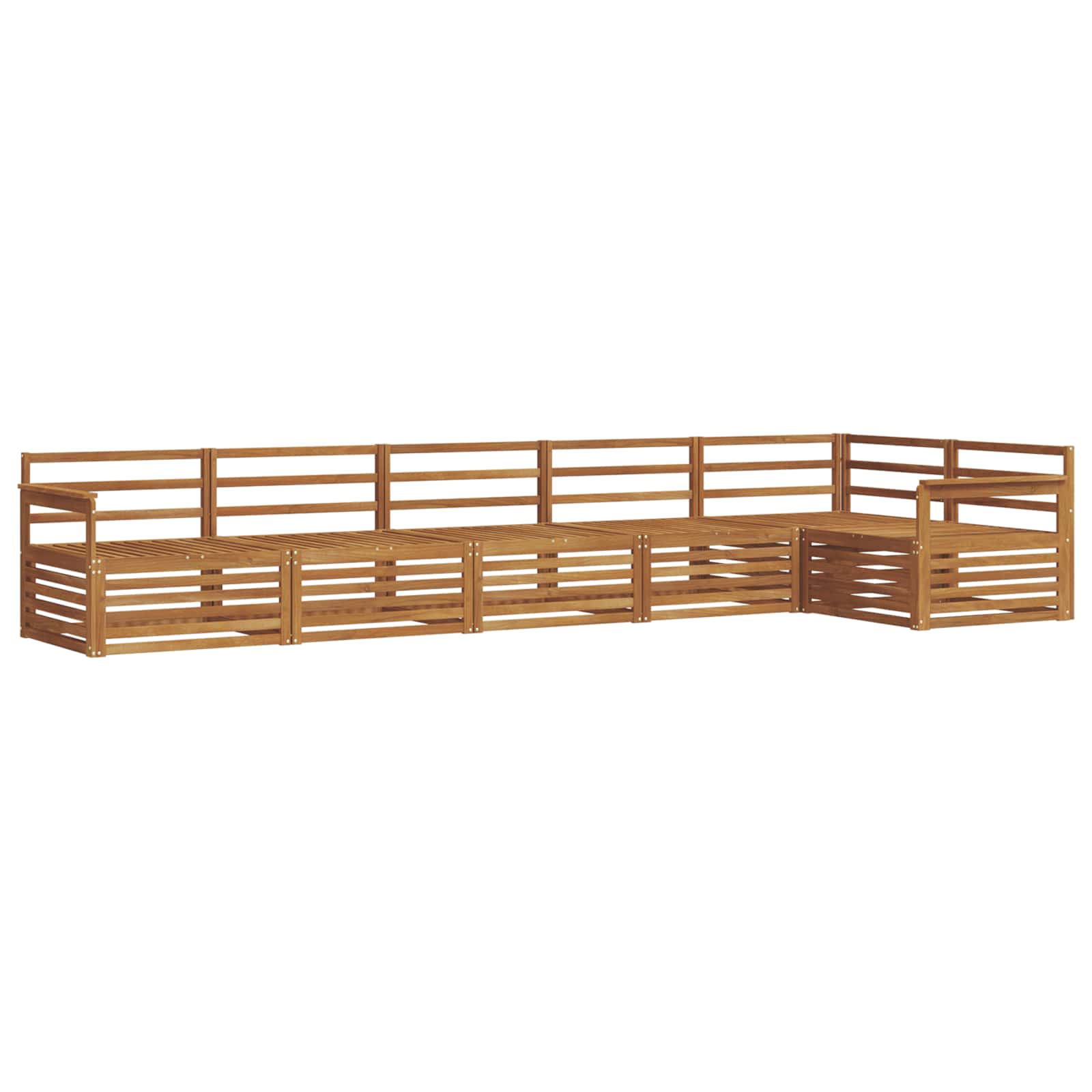 vidaXL Zestaw sof na zewnątrz 6 pcs Naturalny Lite Drewno Akacji
