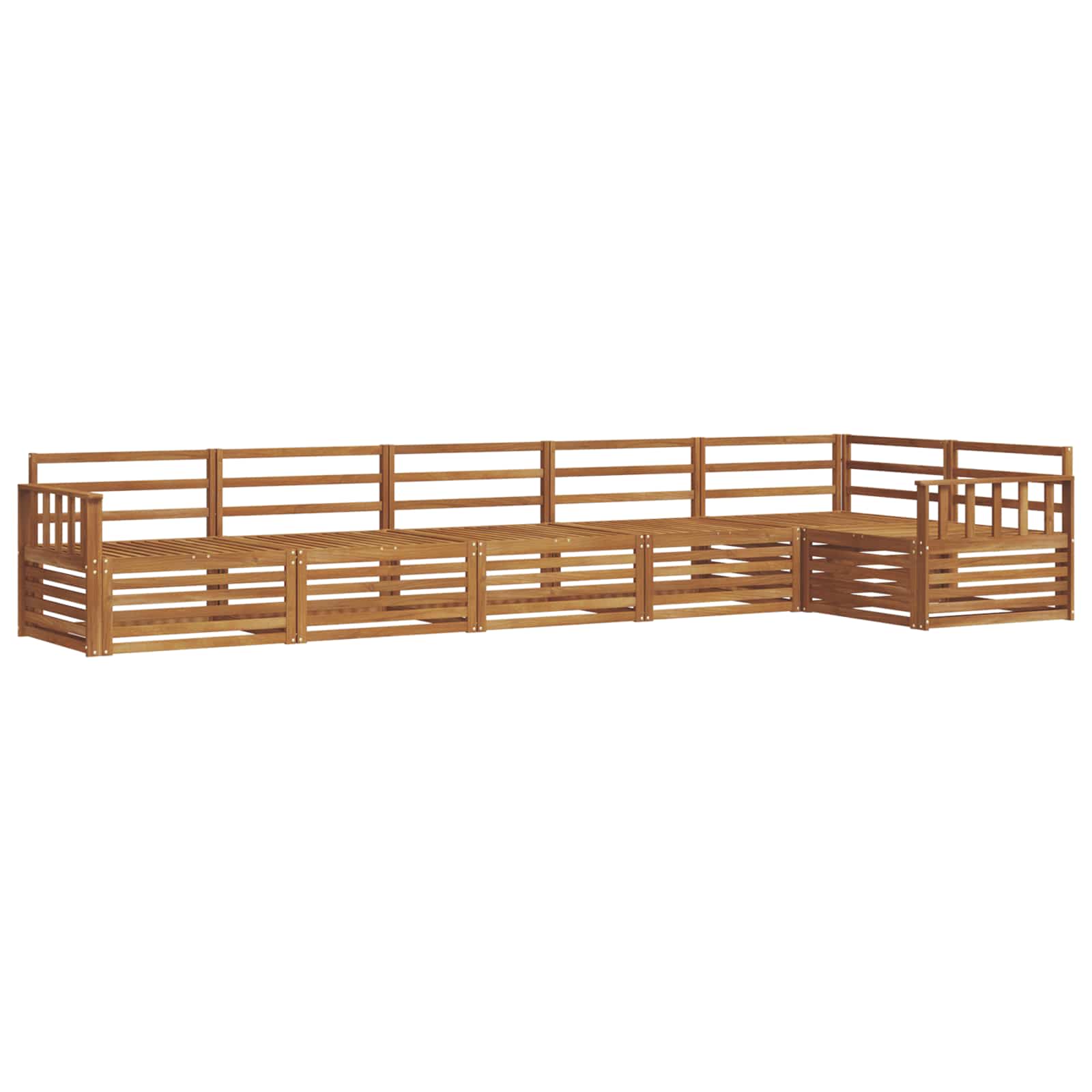 vidaXL Zestaw sof na zewnątrz 6 pcs Naturalny Lite Drewno Akacji