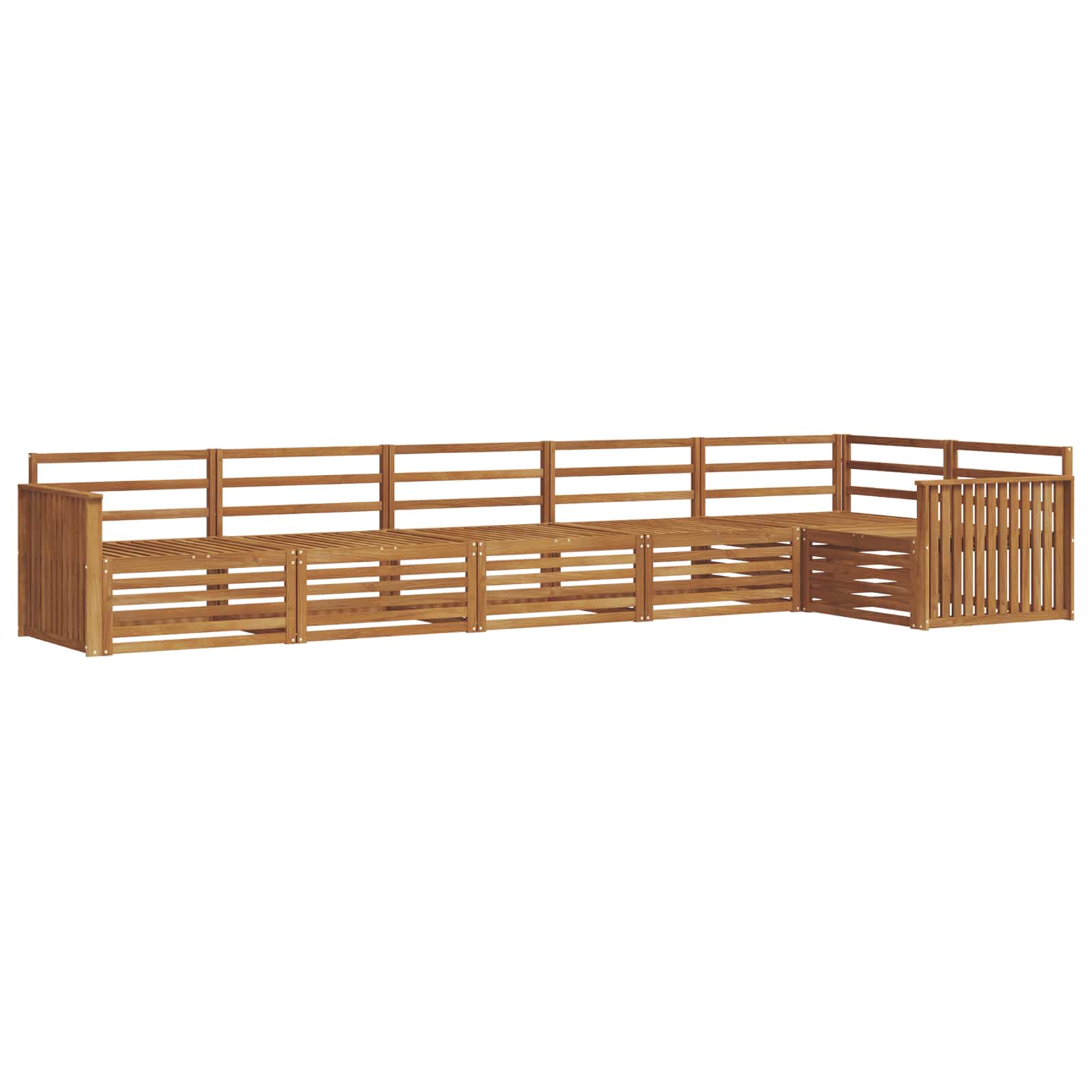 vidaXL Zestaw sof na zewnątrz 6 pcs Naturalny Lite Drewno Akacji