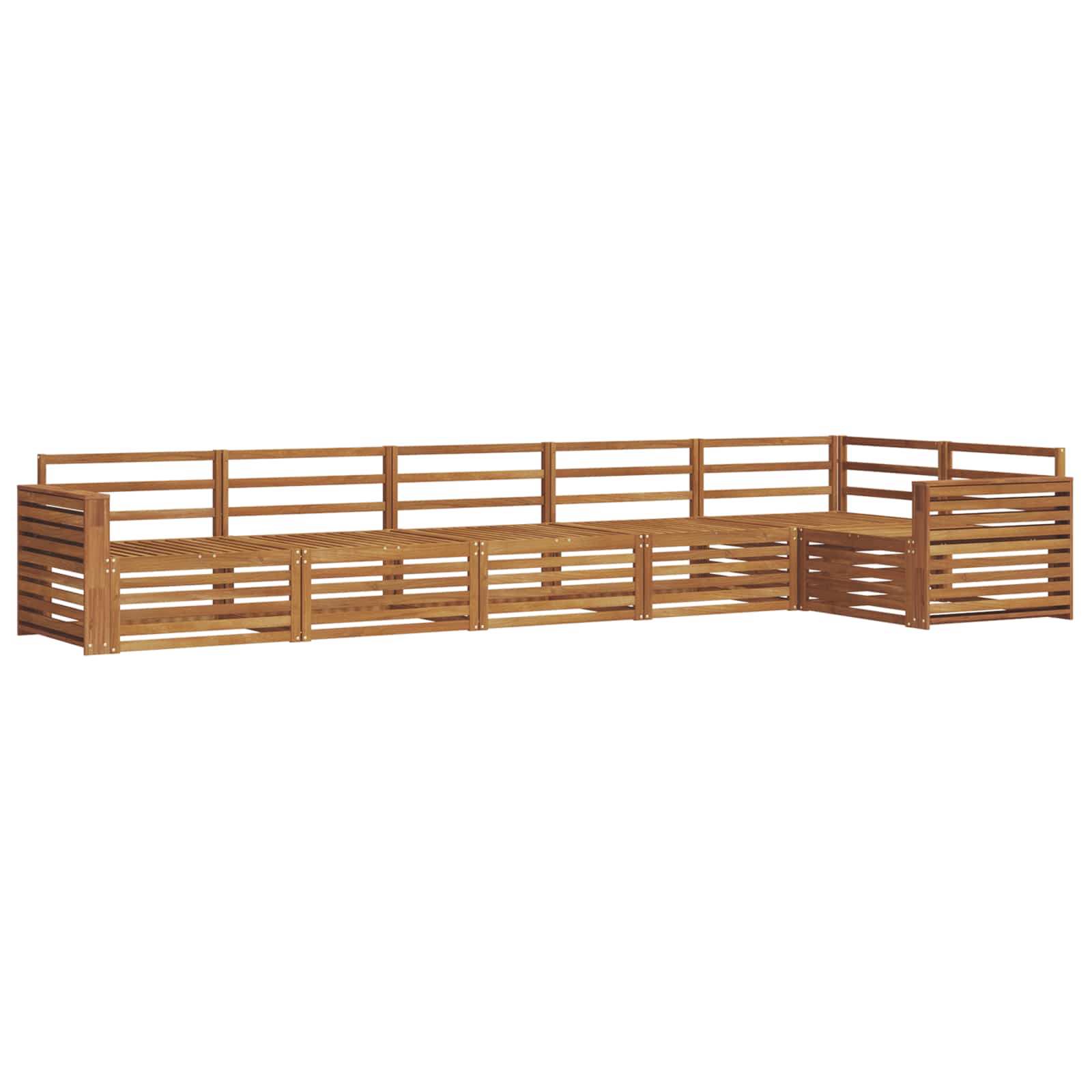 vidaXL Zestaw sof na zewnątrz 6 pcs Naturalny Lite Drewno Akacji