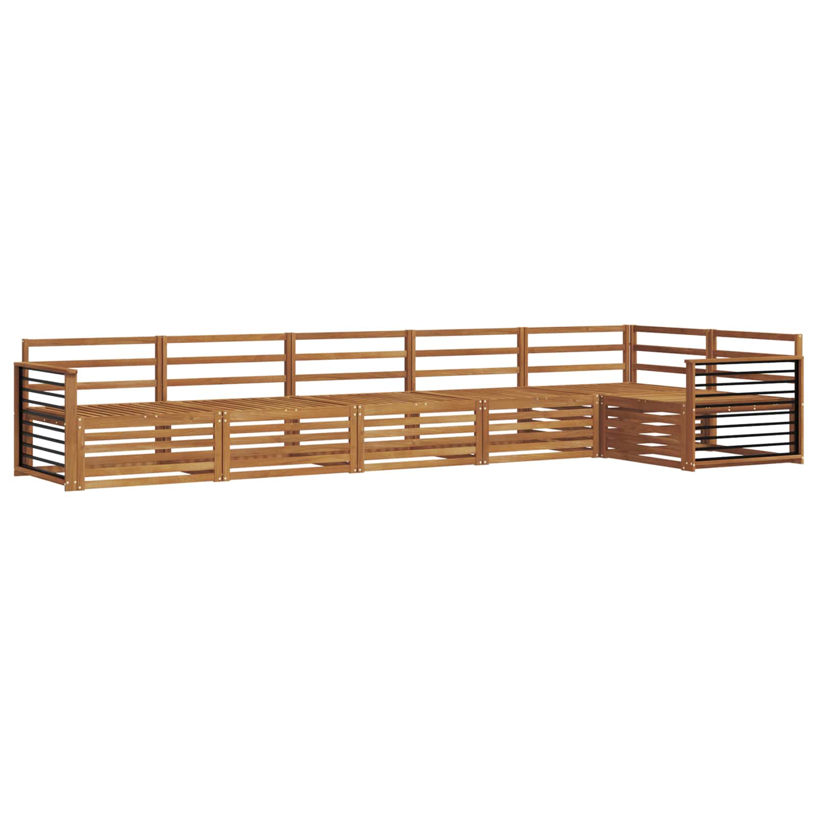 vidaXL Zestaw sof na zewnątrz 6 pcs Naturalny Lite Drewno Akacji