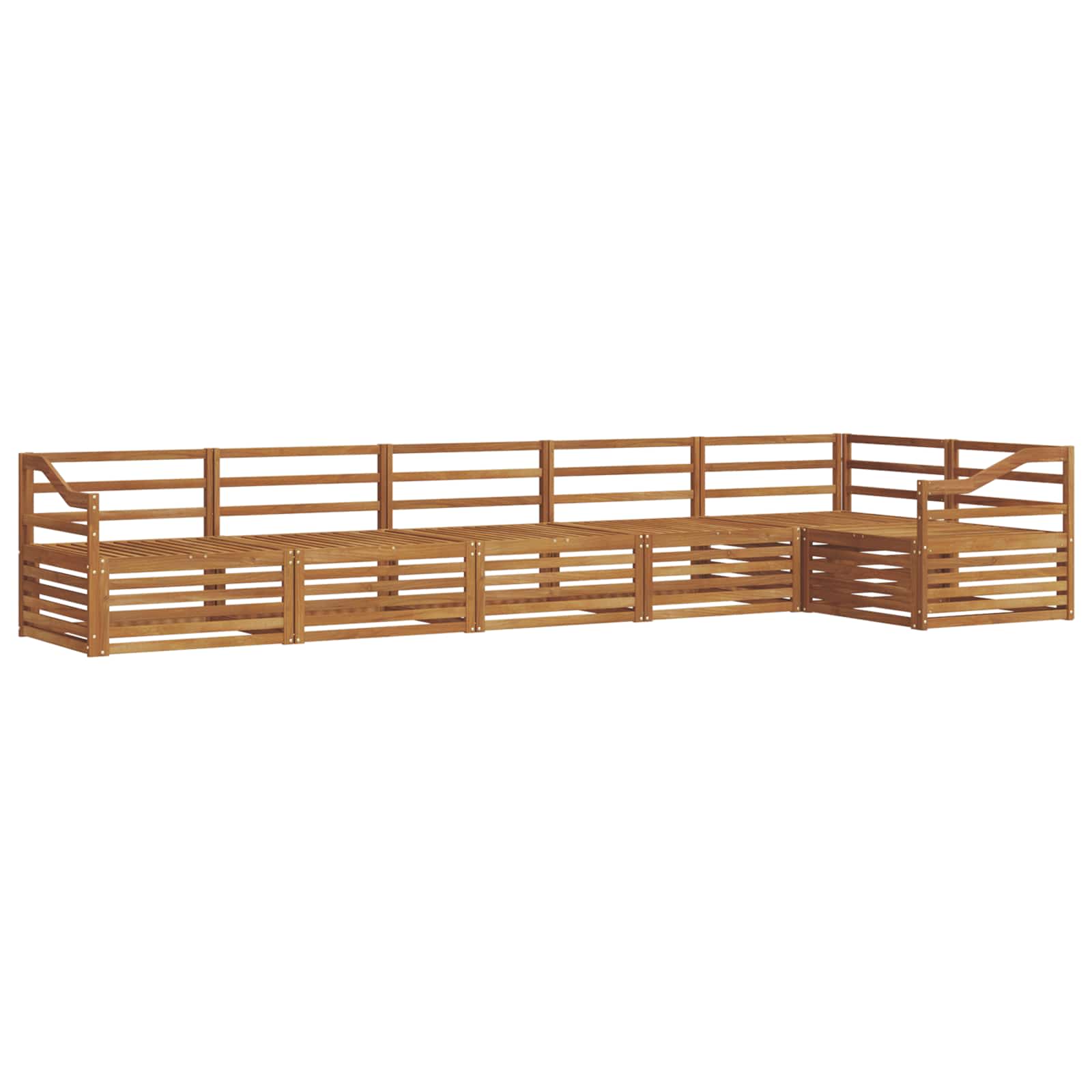 vidaXL Zestaw sof na zewnątrz 6 pcs Naturalny Lite Drewno Akacji