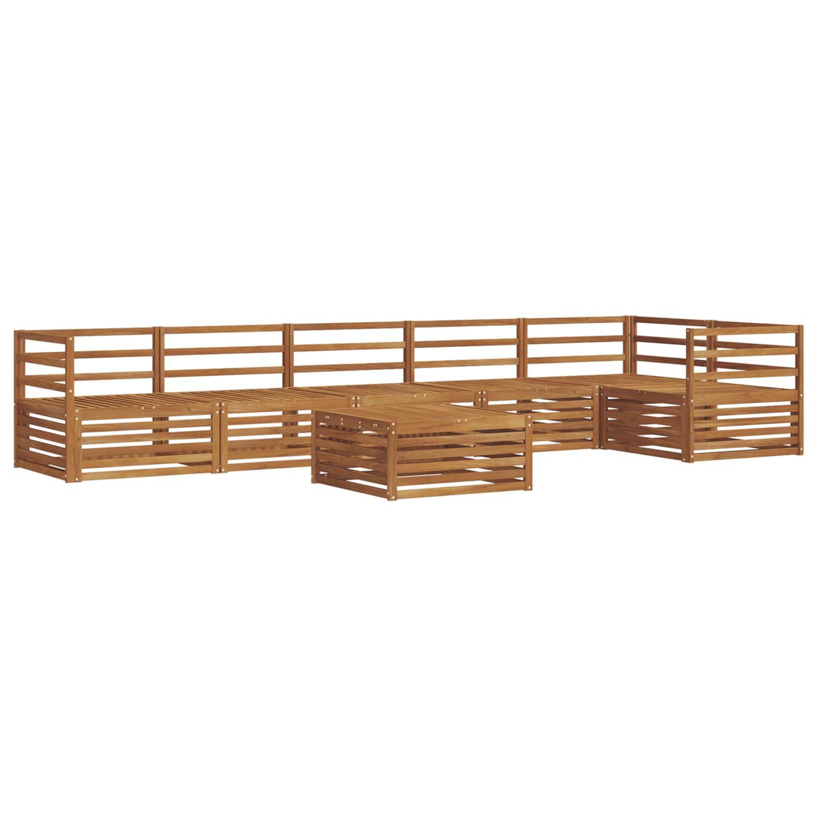 vidaXL Zestaw sof na zewnątrz 7 pcs Naturalny