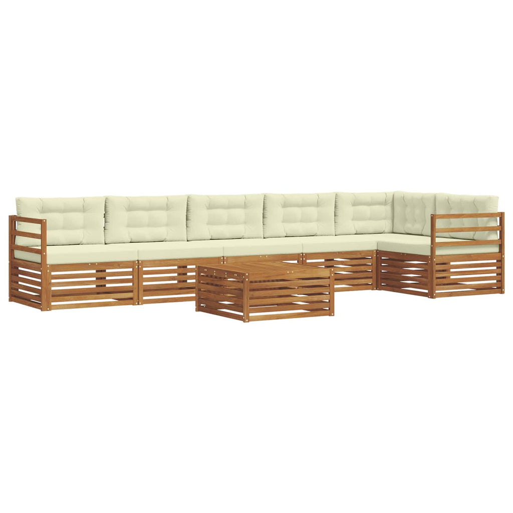 vidaXL Zestaw sof na zewnątrz z poduszką 7 pcs Naturalny i Kremowy