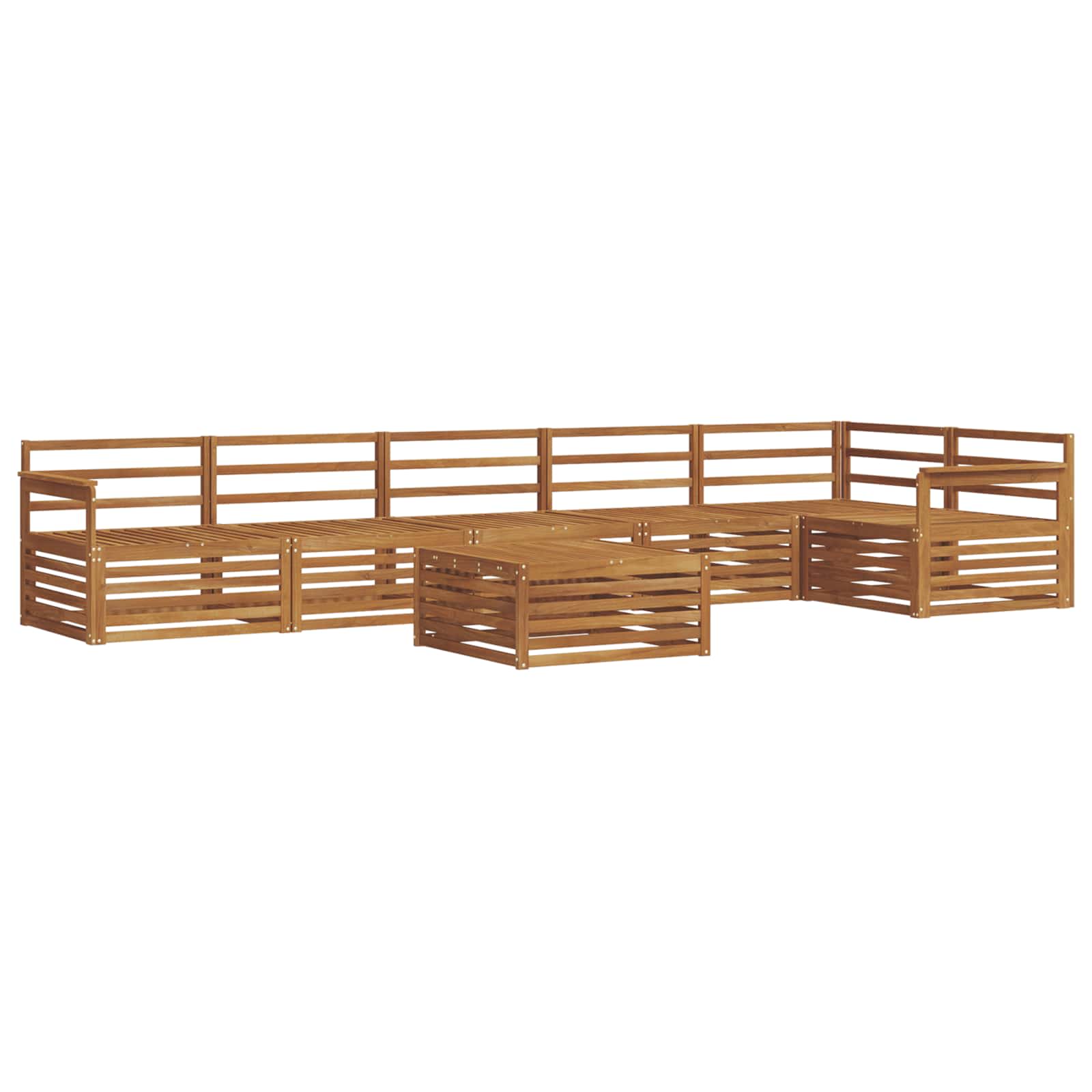 vidaXL Zestaw sof na zewnątrz 7 pcs Naturalny
