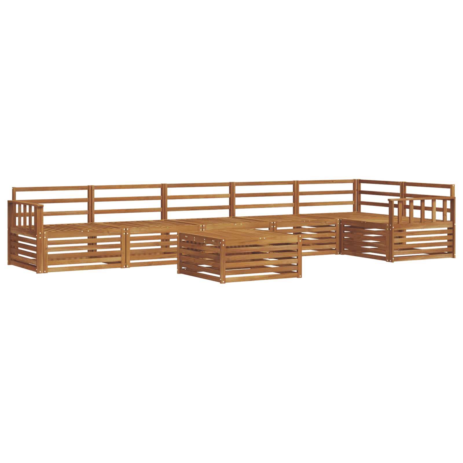 vidaXL Zestaw sof na zewnątrz 7 pcs Naturalny