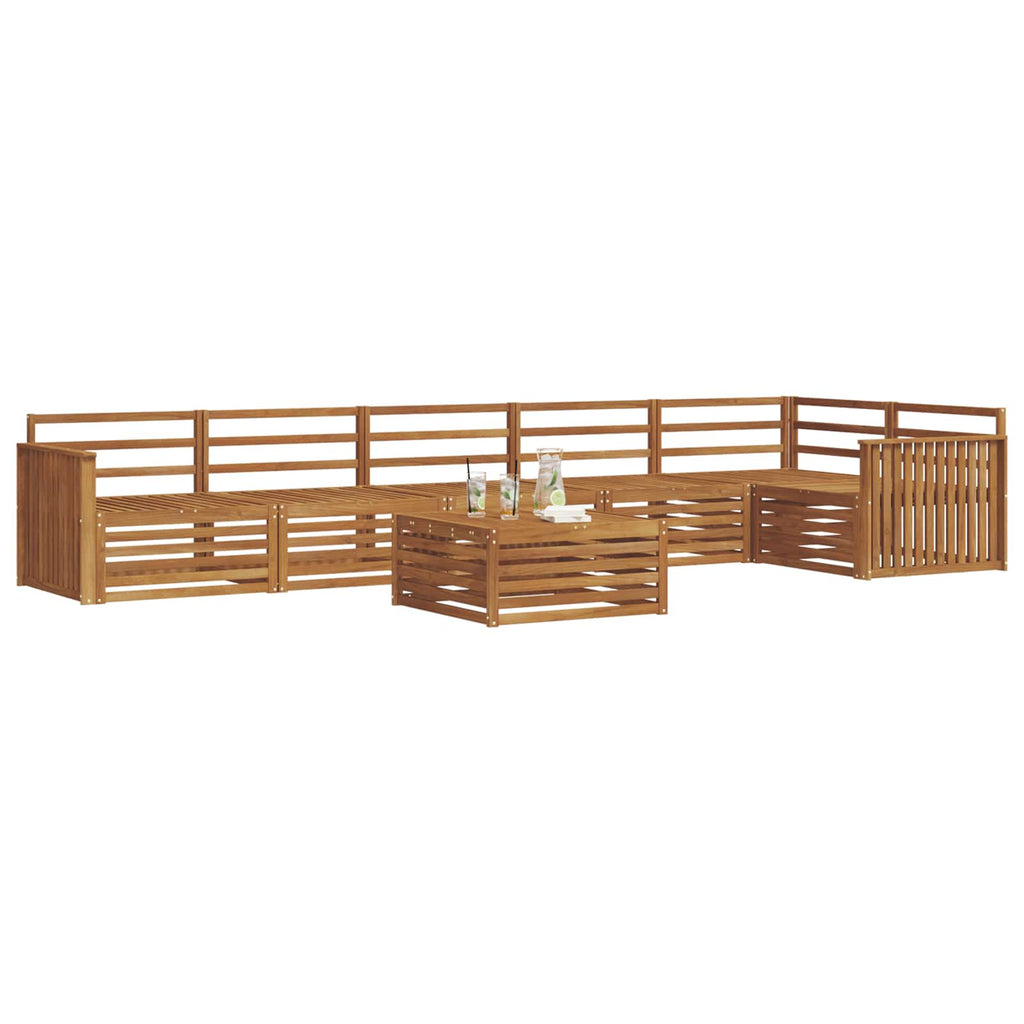 vidaXL Zestaw sof na zewnątrz 7 pcs Naturalny