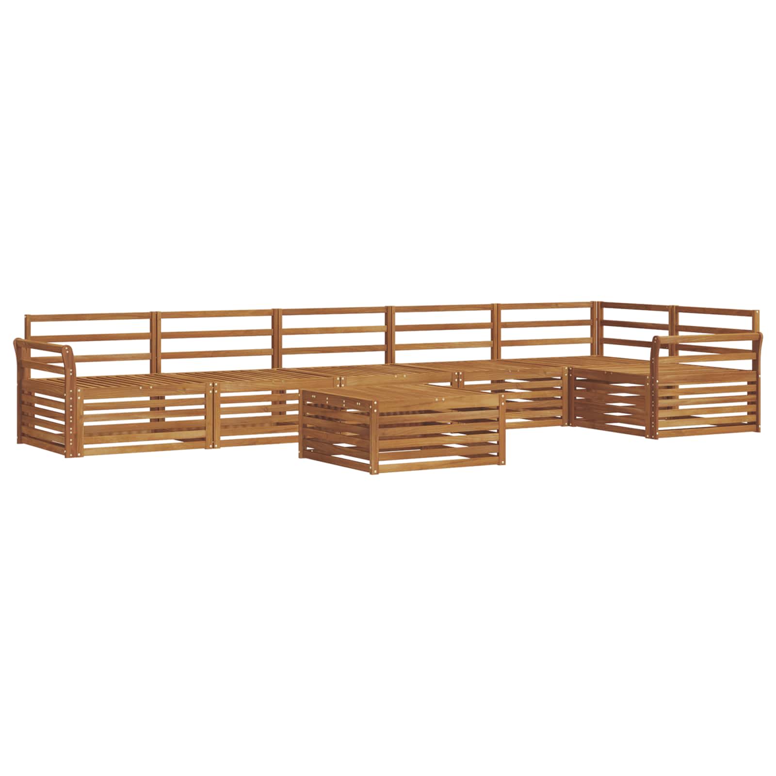 vidaXL Zestaw sof na zewnątrz 7 pcs Naturalny