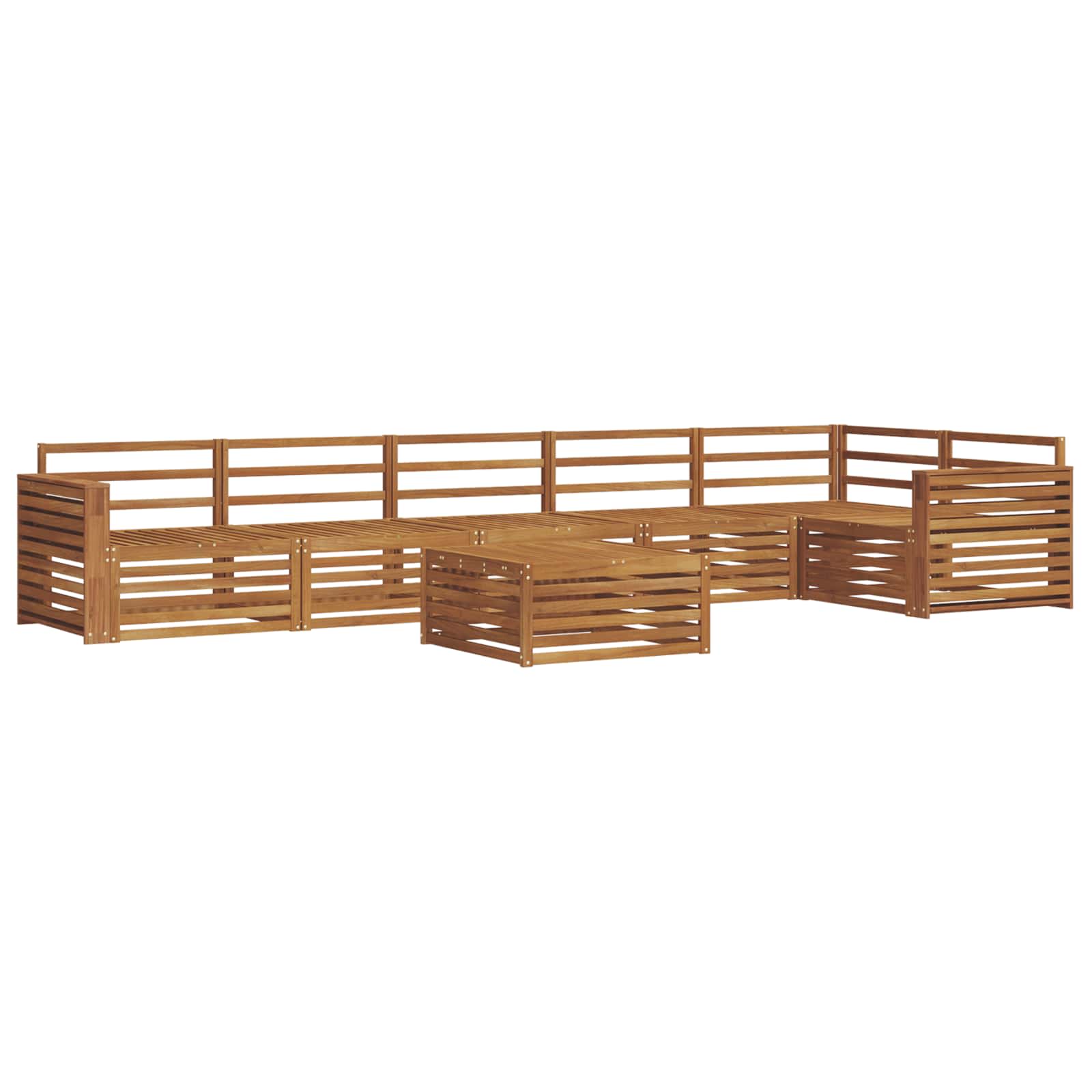 vidaXL Zestaw sof na zewnątrz 7 pcs Naturalny