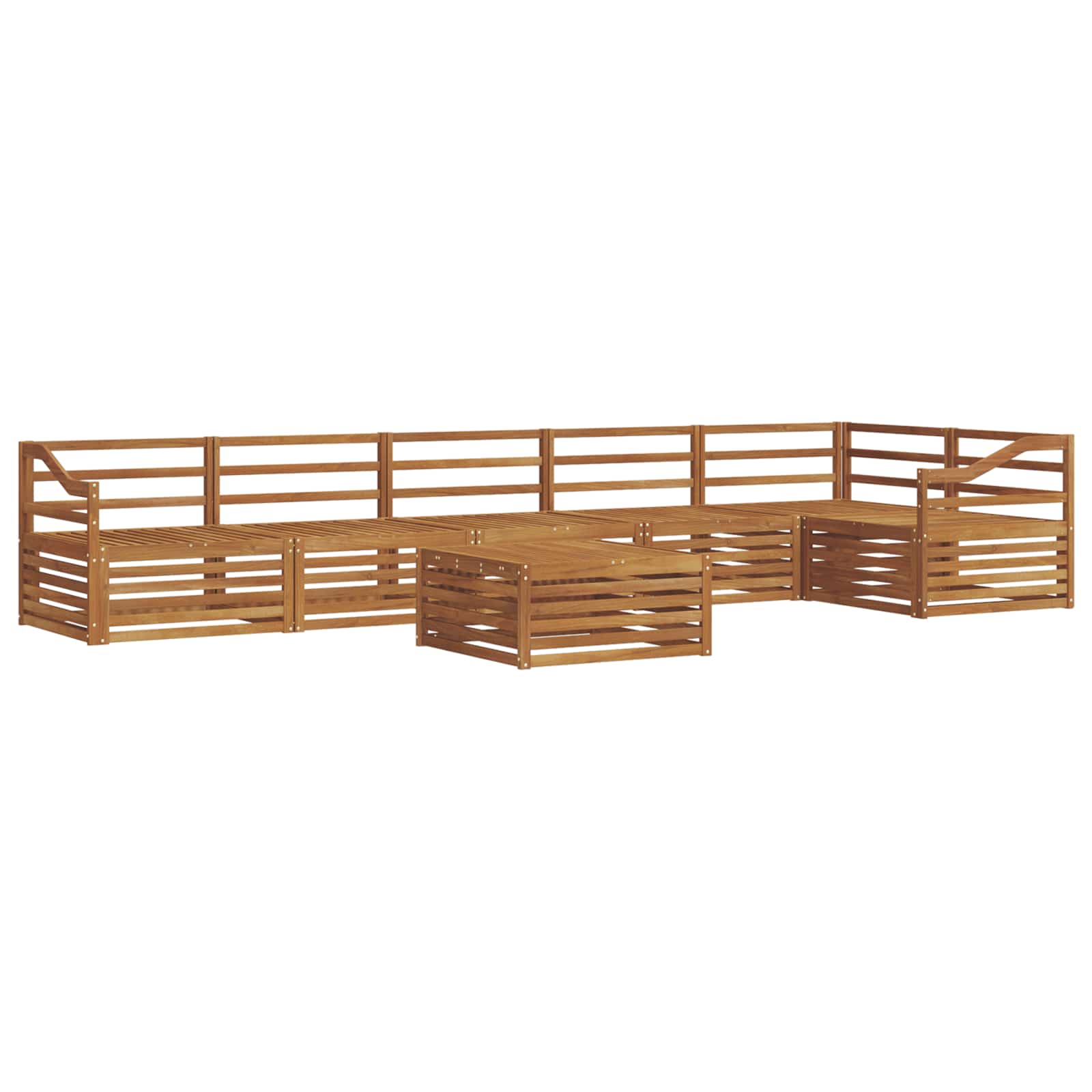 vidaXL Zestaw sof na zewnątrz 7 pcs Naturalny