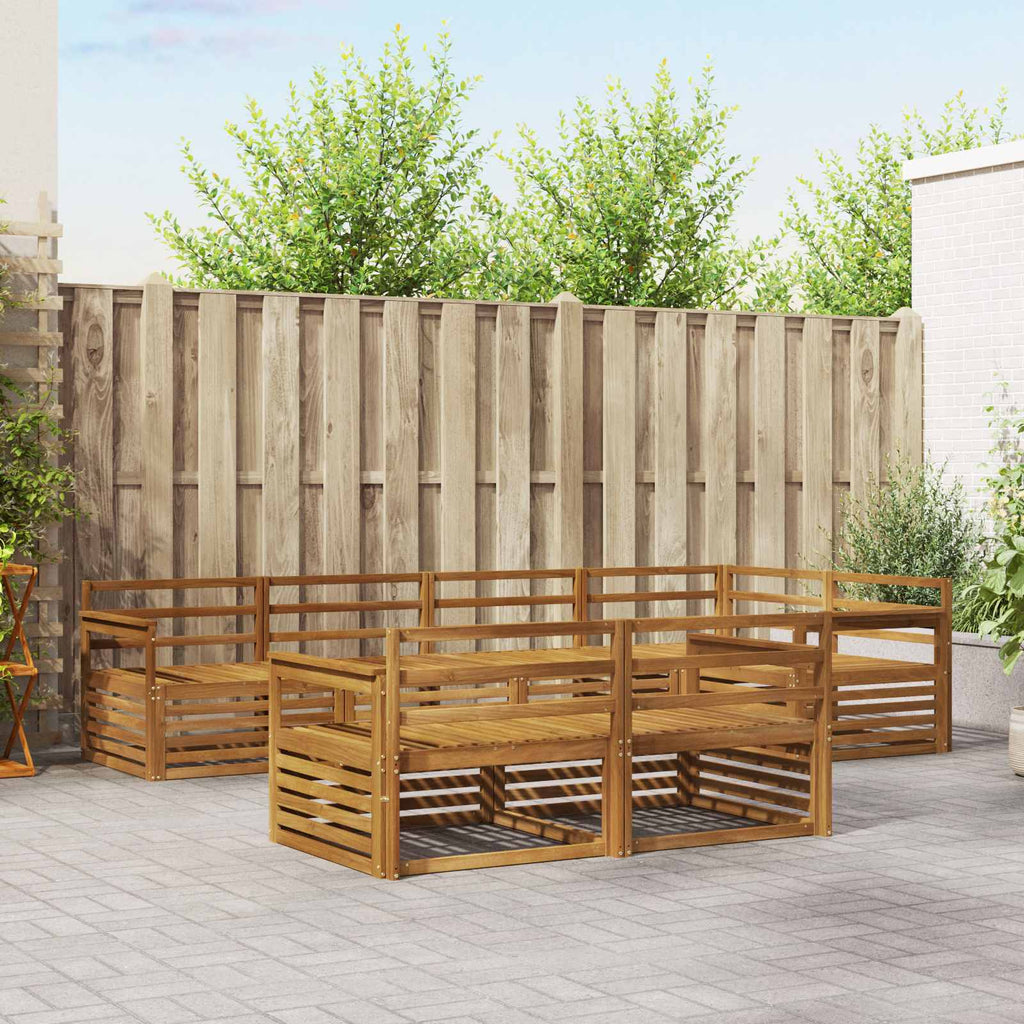 vidaXL Zestaw sof na zewnątrz 7 pcs Naturalny Lite Drewno Akacji