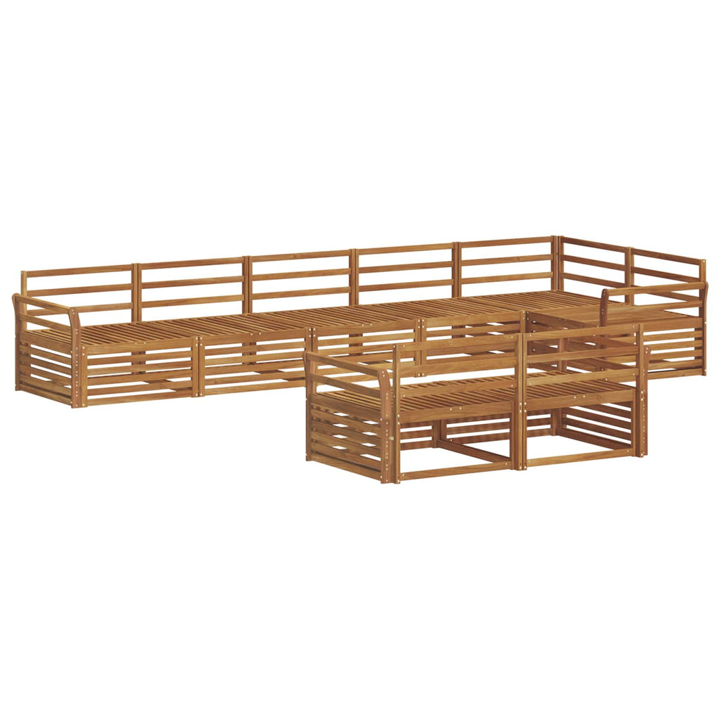 vidaXL Zestaw sof na zewnątrz 8 szt. Naturalny Lite Drewno Akacji