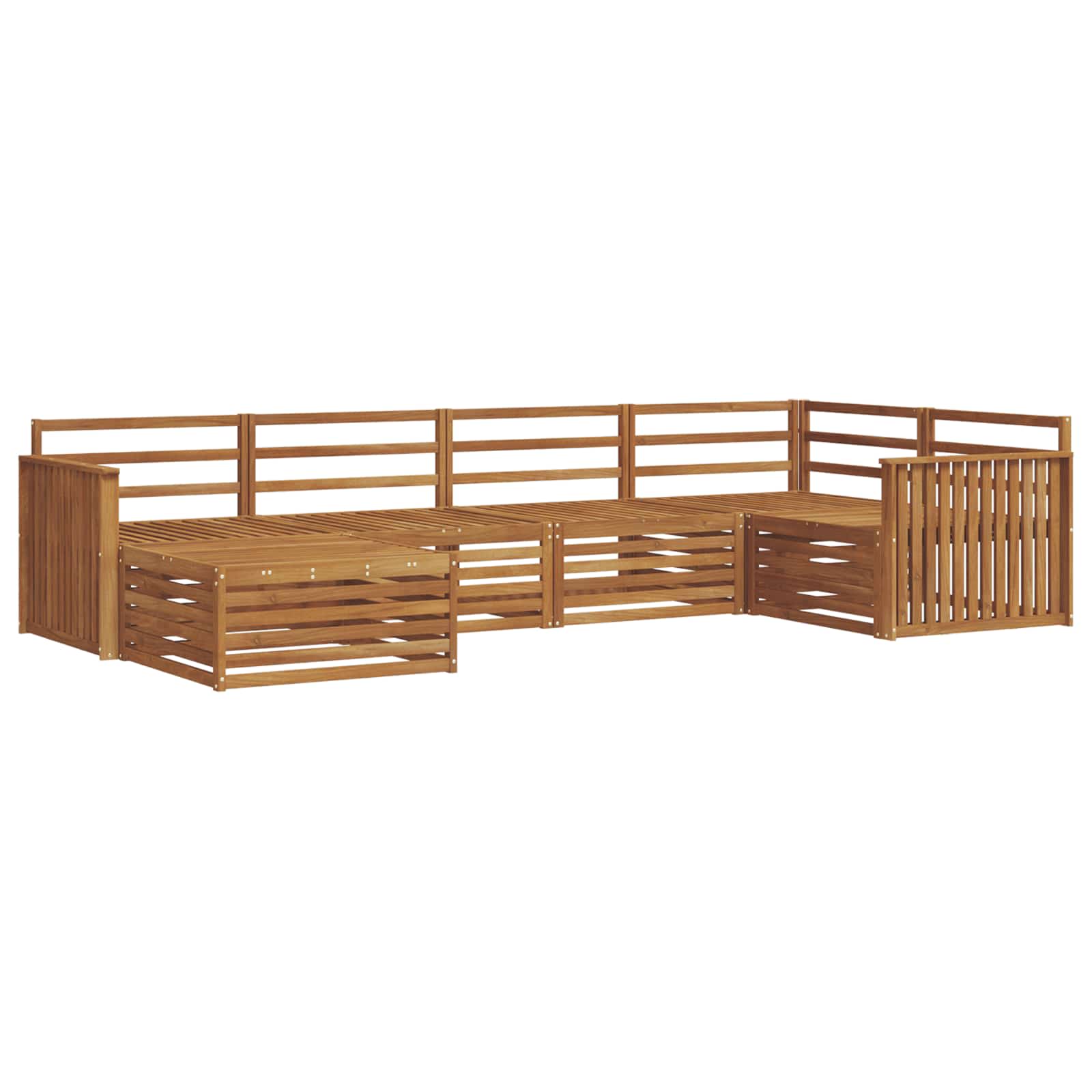 vidaXL Zestaw sof na zewnątrz 6 pcs Naturalny Lite Drewno Akacji