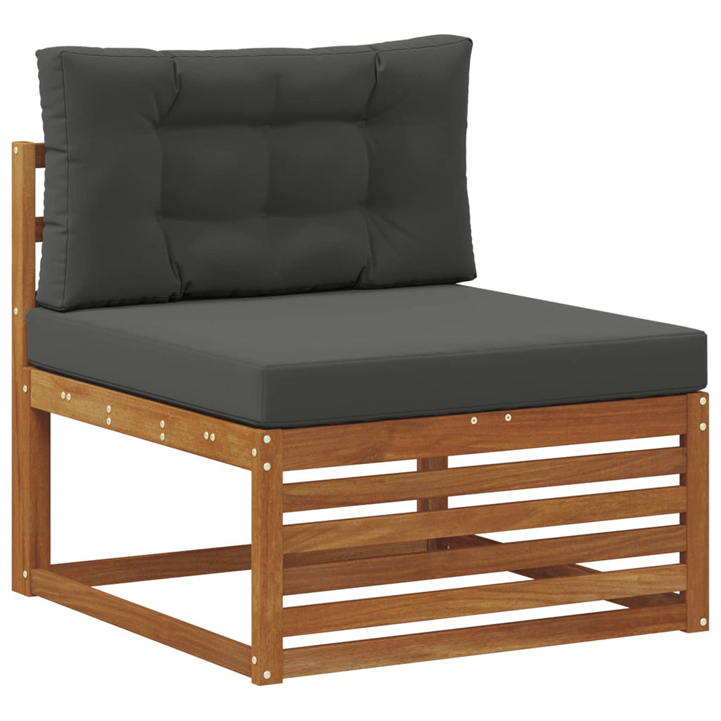 vidaXL Zestaw sof na zewnątrz z poduszką 6 pcs Naturalny i Antracytowy