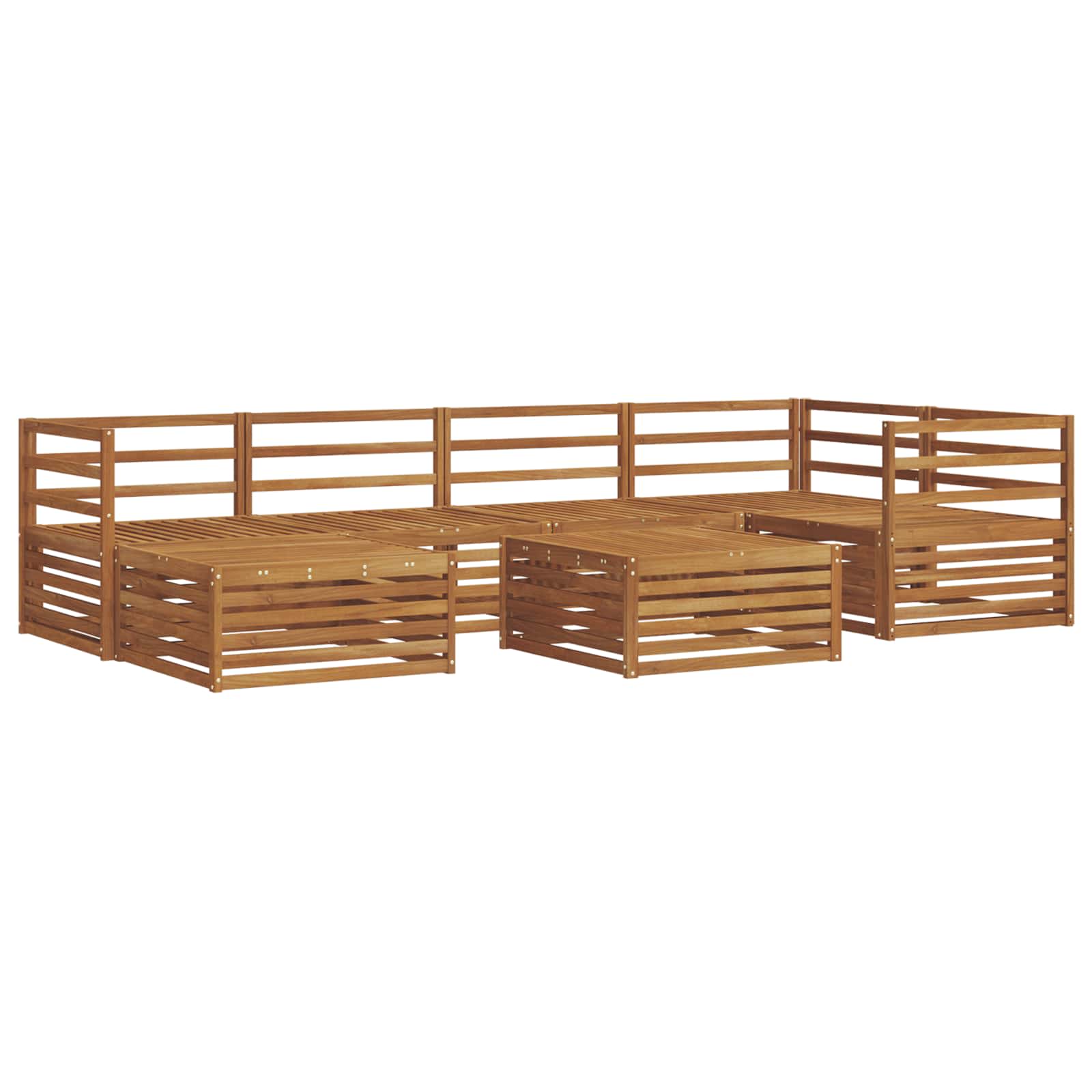 vidaXL Zestaw sof na zewnątrz 7 pcs Naturalny