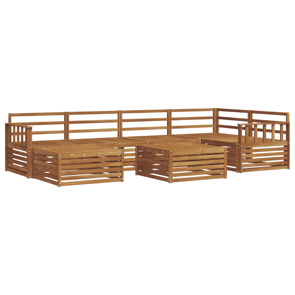 vidaXL Zestaw sof na zewnątrz 7 pcs Naturalny Lite Drewno Akacji