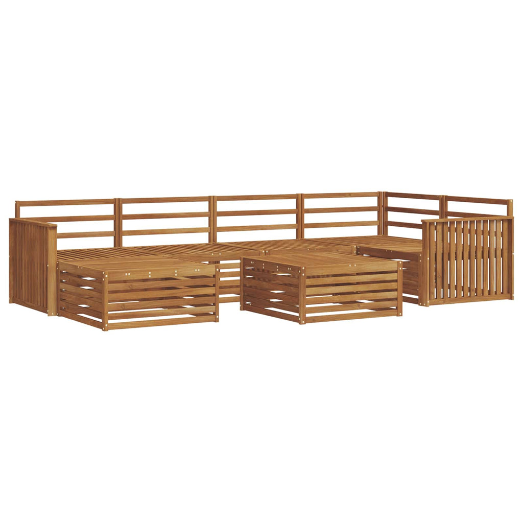 vidaXL Zestaw sof na zewnątrz 7 pcs Naturalny Lite Drewno Akacji