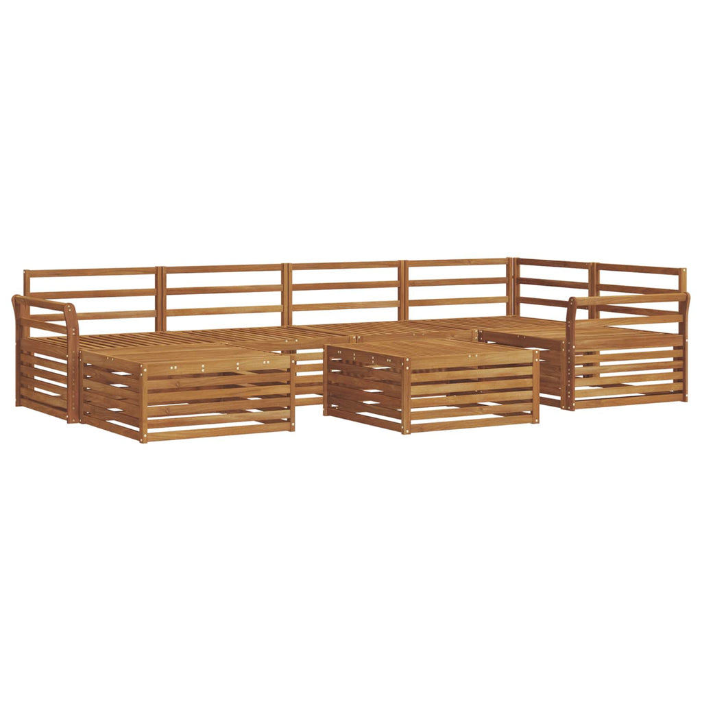 vidaXL Zestaw sof na zewnątrz 7 pcs Naturalny Lite Drewno Akacji