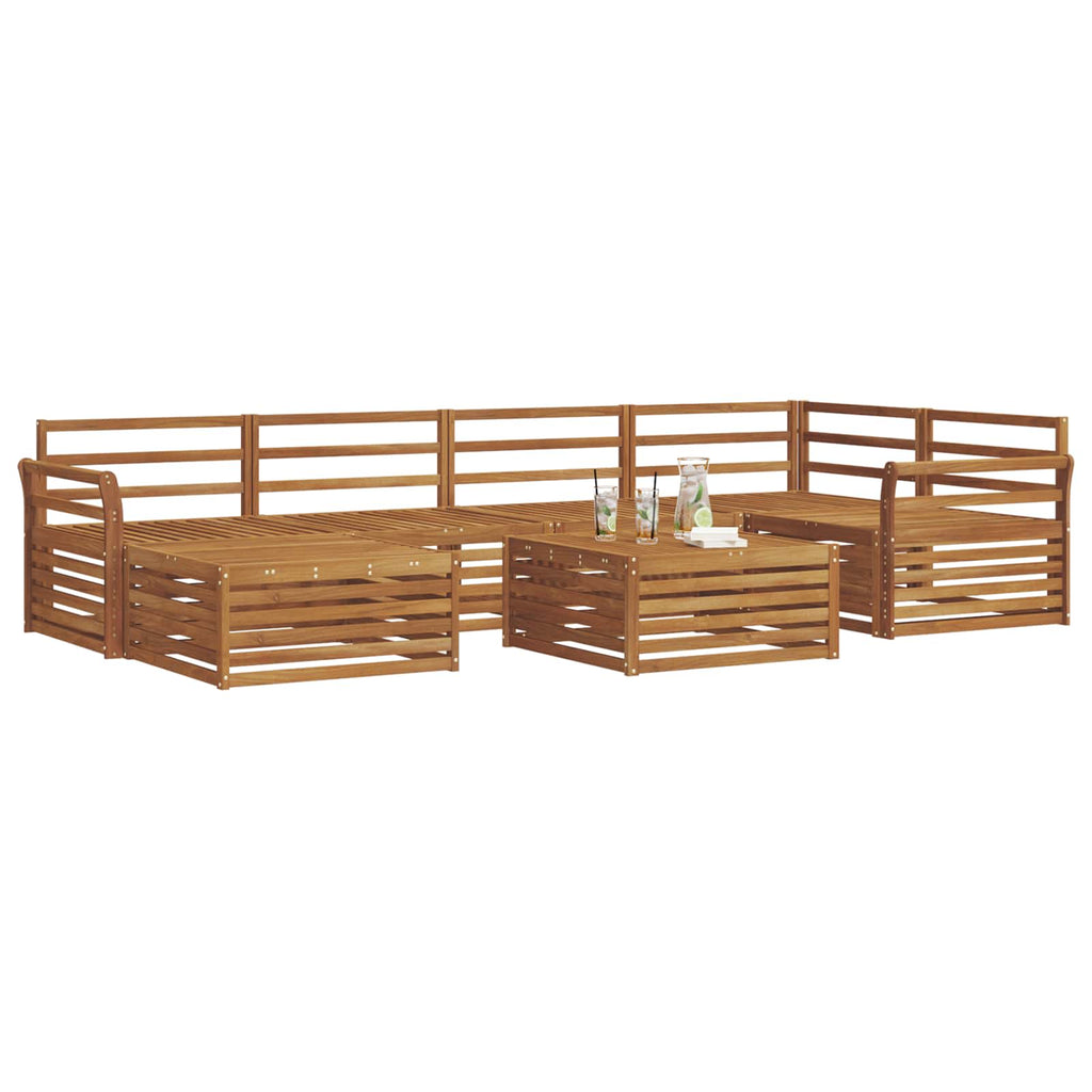 vidaXL Zestaw sof na zewnątrz 7 pcs Naturalny Lite Drewno Akacji