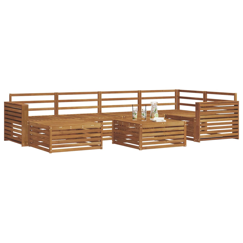 vidaXL Zestaw sof na zewnątrz 7 pcs Naturalny Lite Drewno Akacji