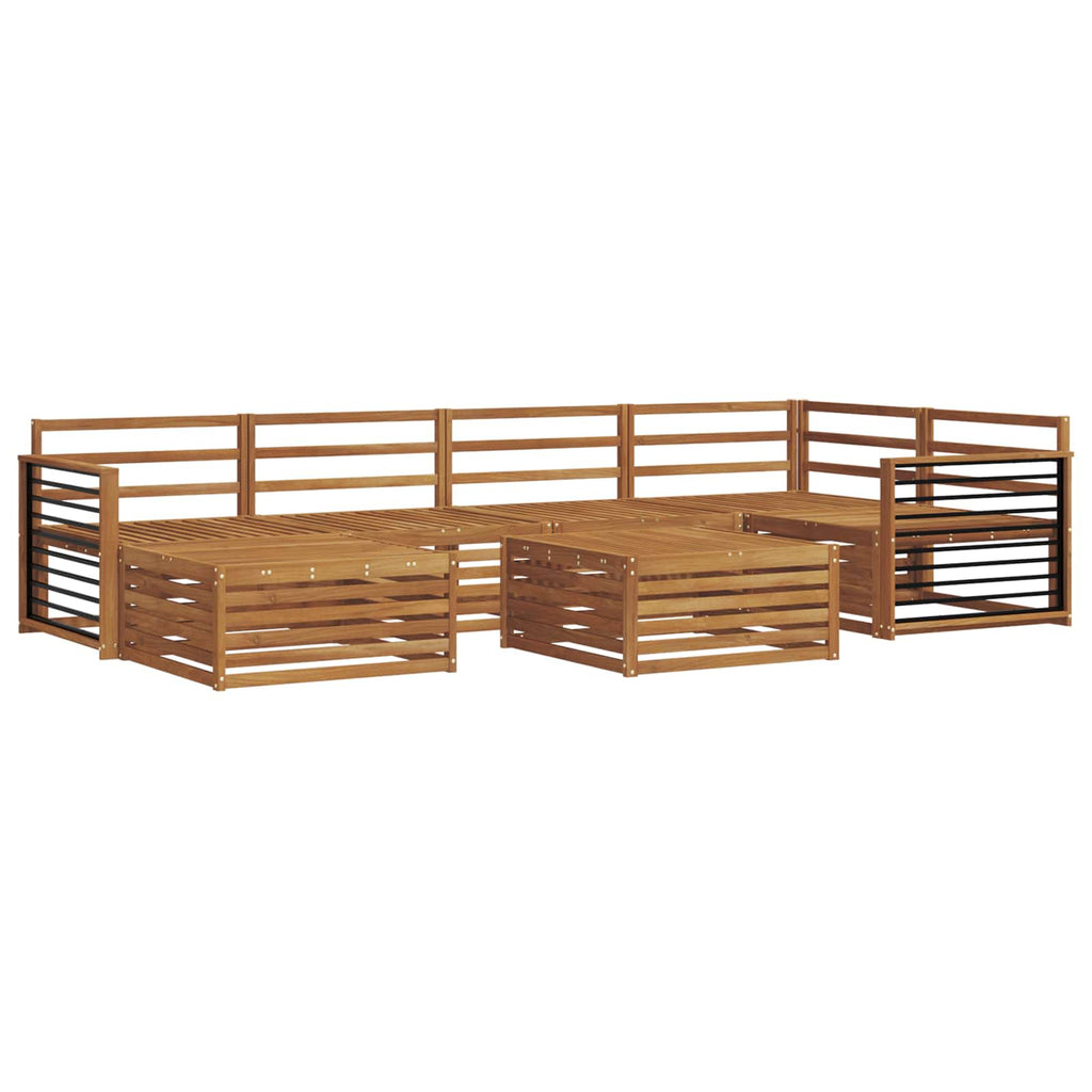 vidaXL Zestaw sof na zewnątrz 7 pcs Naturalny Lite Drewno Akacji