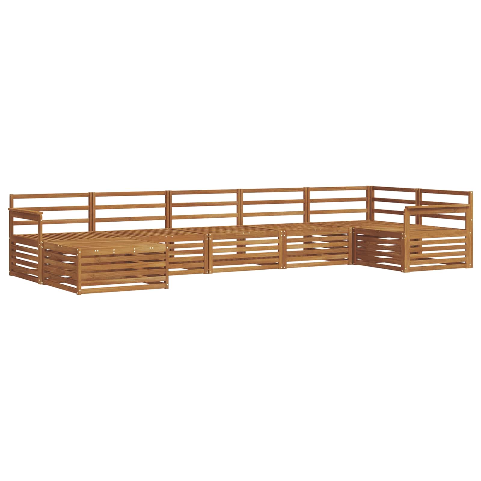 vidaXL Zestaw sof na zewnątrz 7 pcs Naturalny