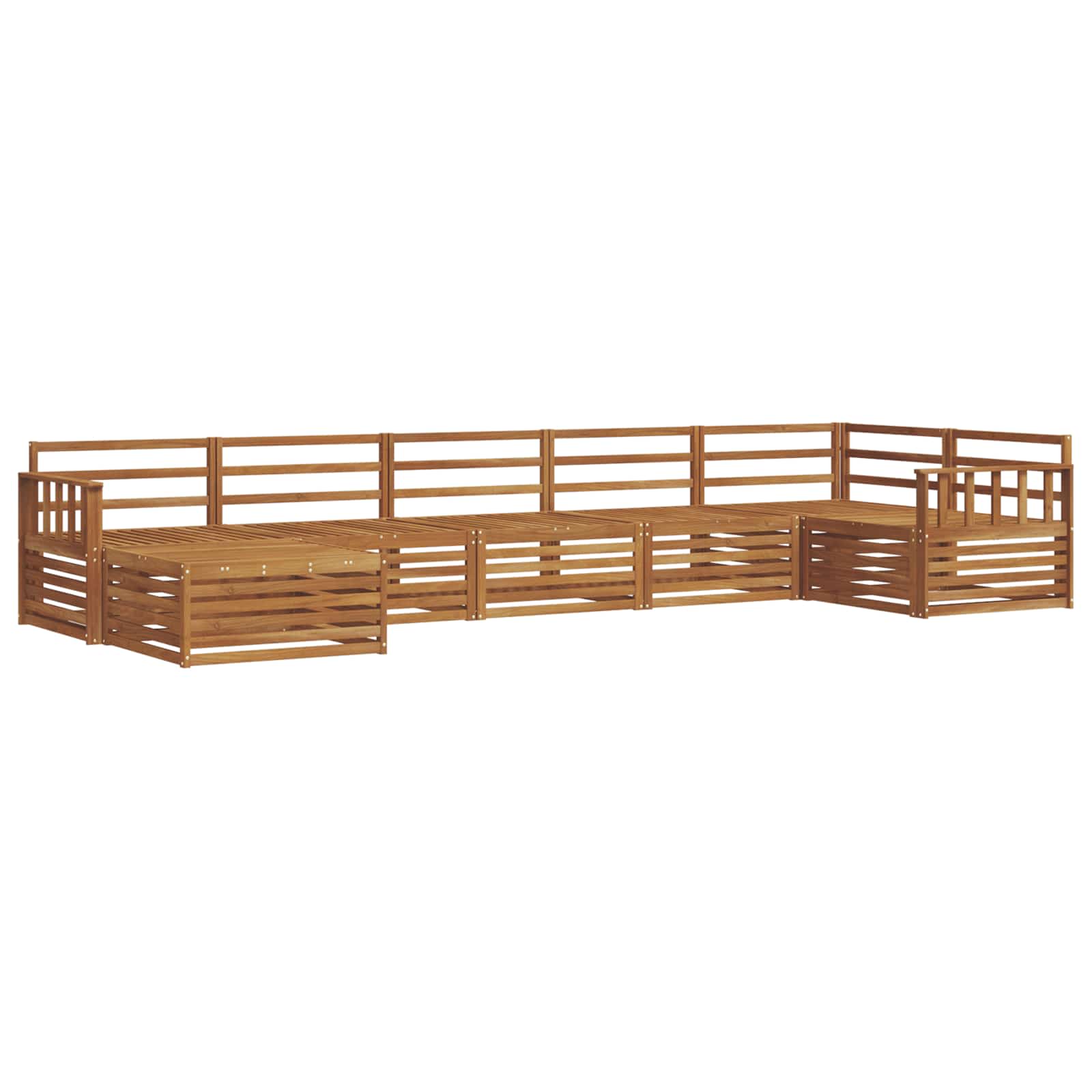 vidaXL Zestaw sof na zewnątrz 7 pcs Naturalny
