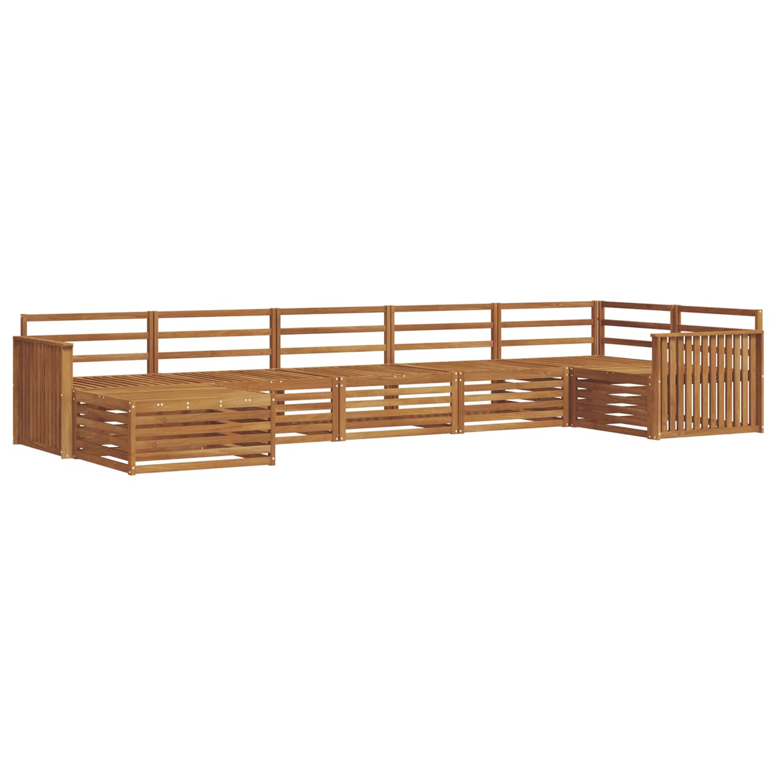 vidaXL Zestaw sof na zewnątrz 7 pcs Naturalny
