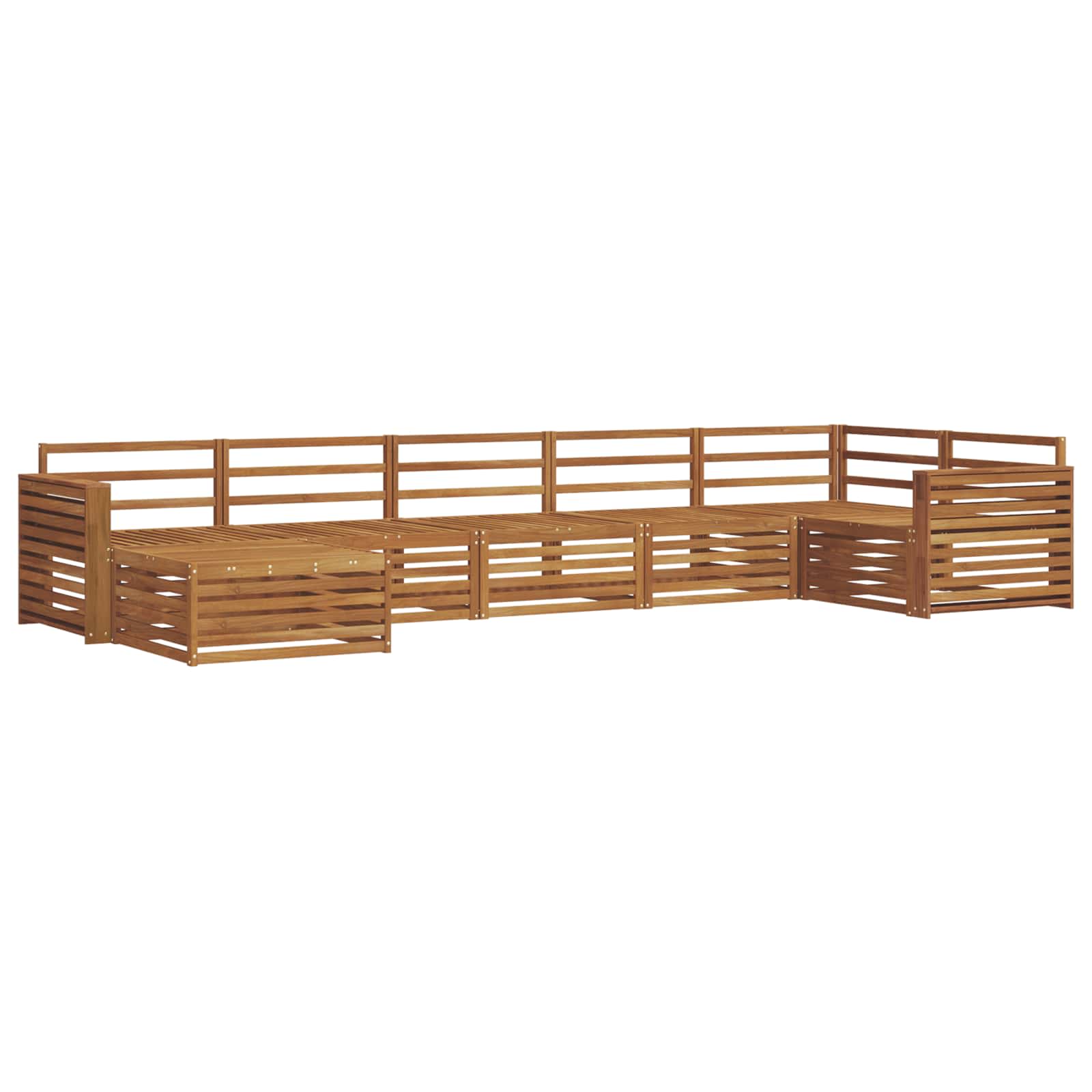 vidaXL Zestaw sof na zewnątrz 7 pcs Naturalny