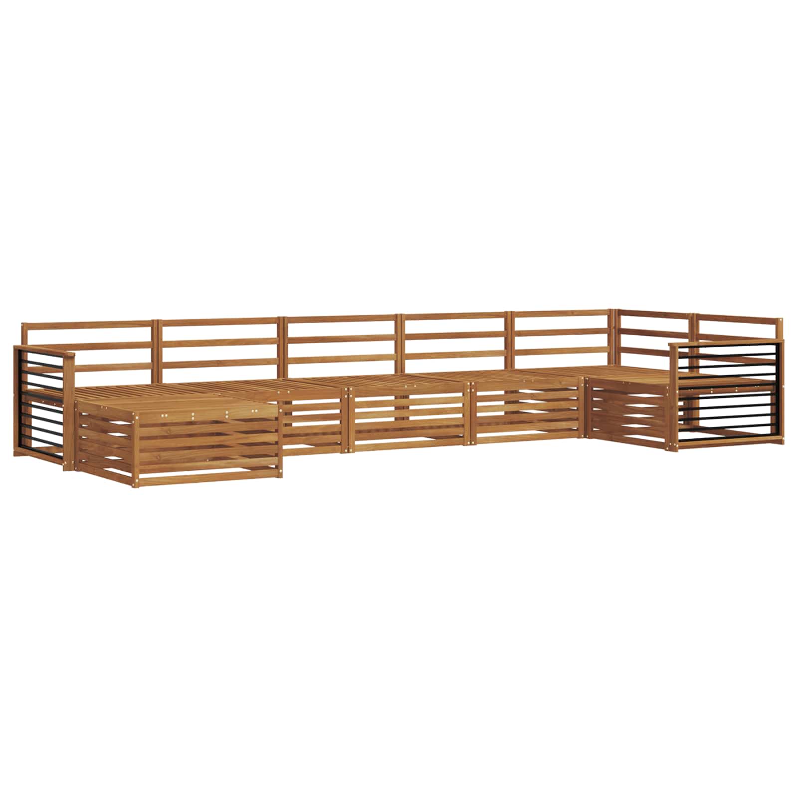 vidaXL Zestaw sof na zewnątrz 7 pcs Naturalny