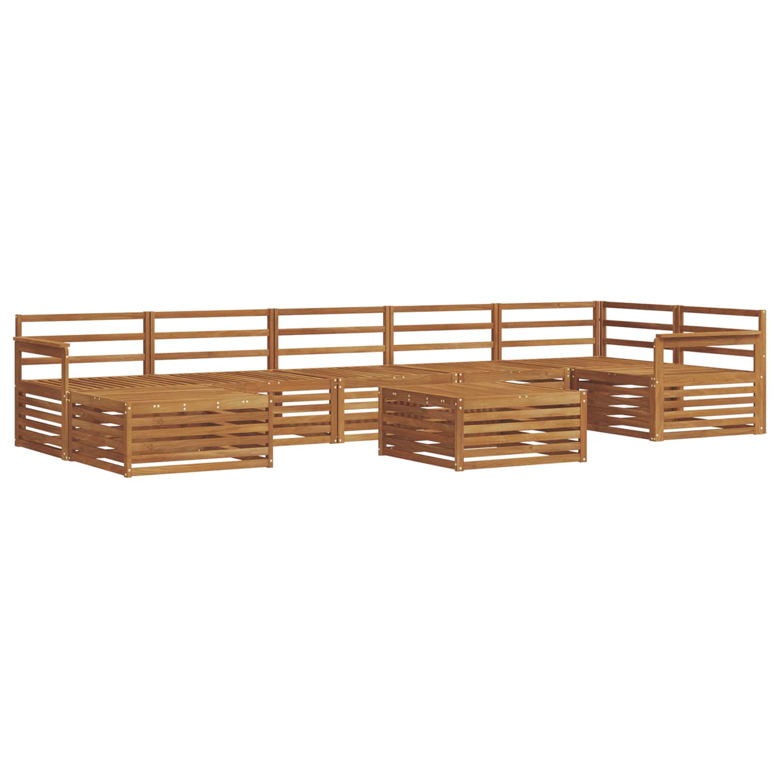 vidaXL Zestaw sof na zewnątrz 8 pcs Naturalny
