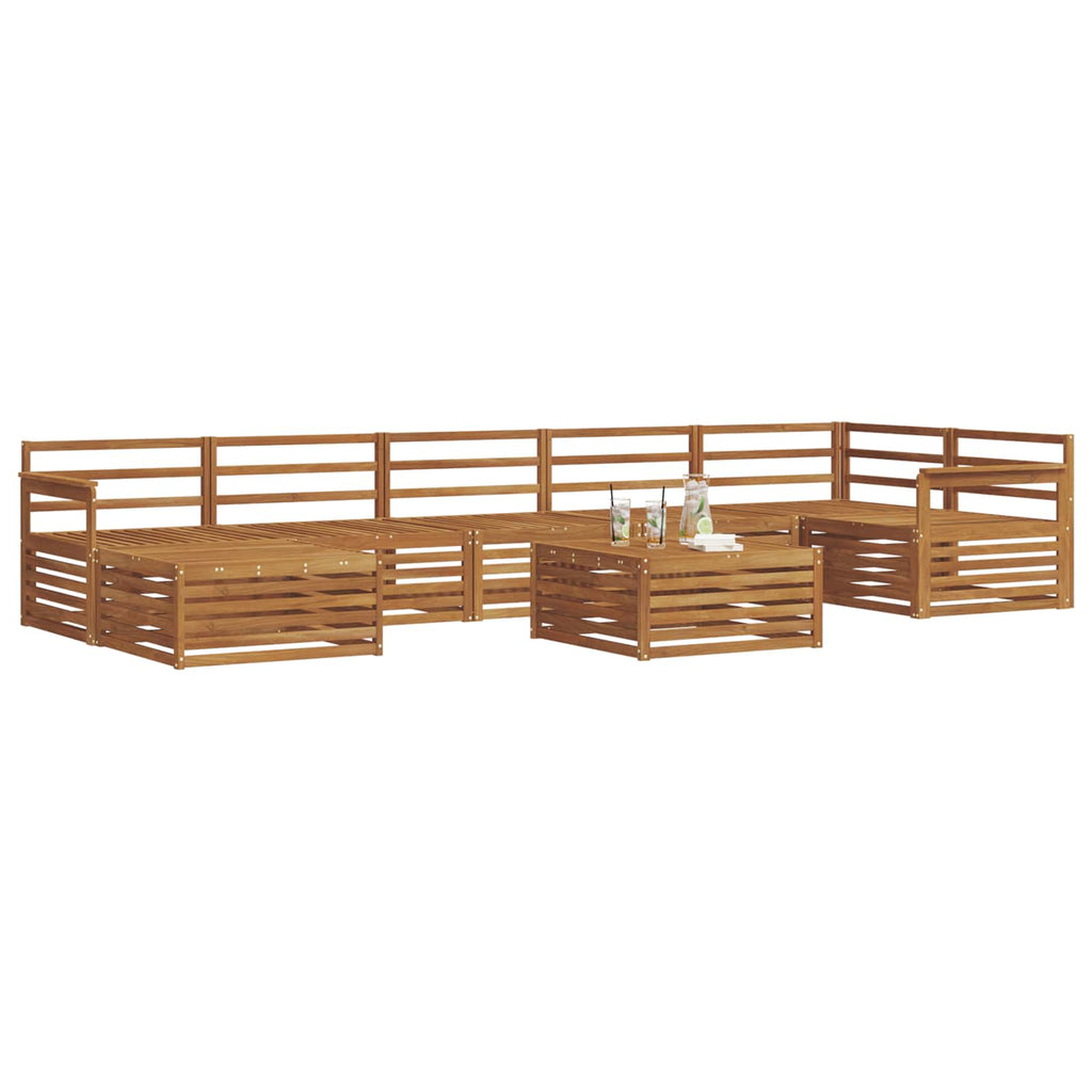 vidaXL Zestaw sof na zewnątrz 8 pcs Naturalny