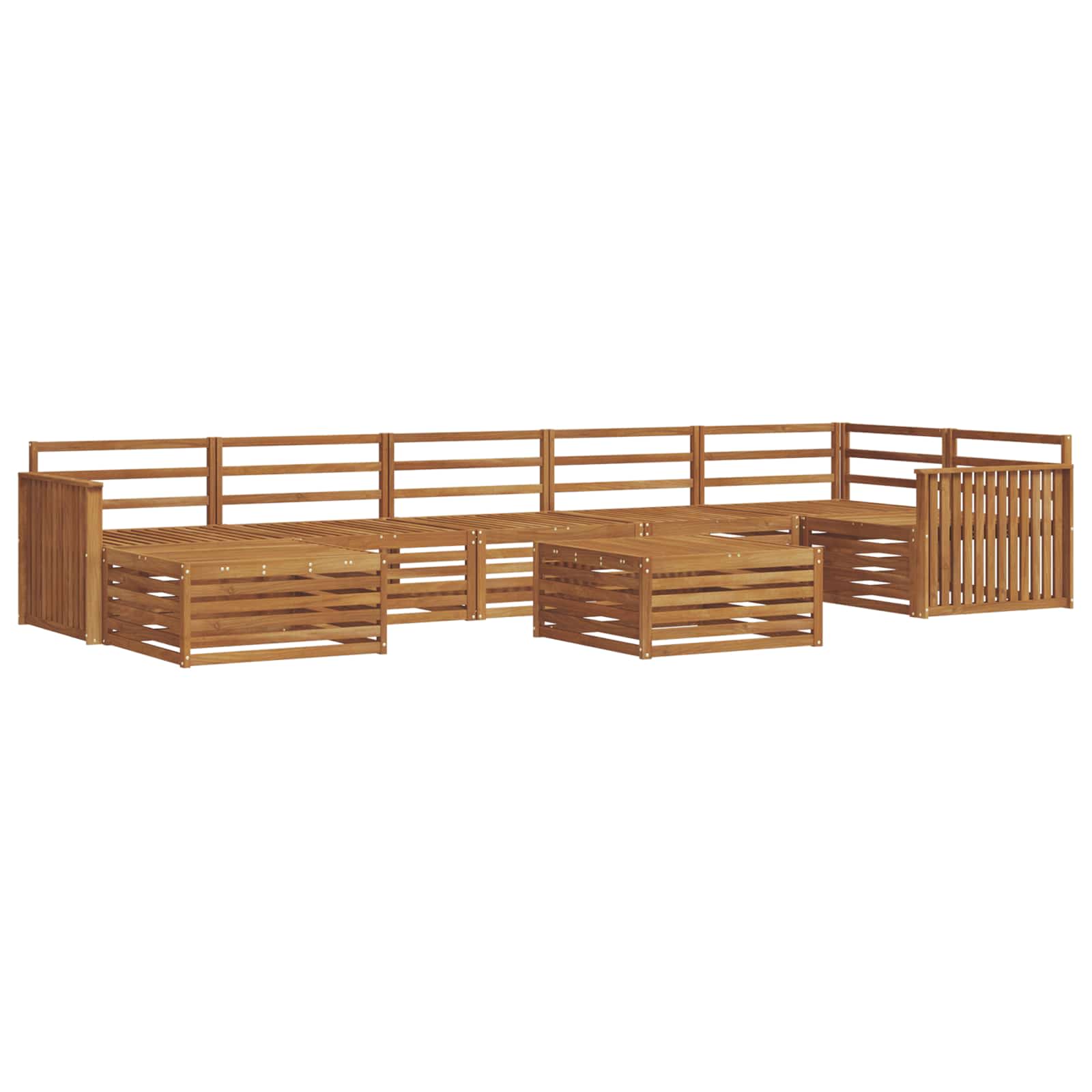 vidaXL Zestaw sof na zewnątrz 8 pcs Naturalny