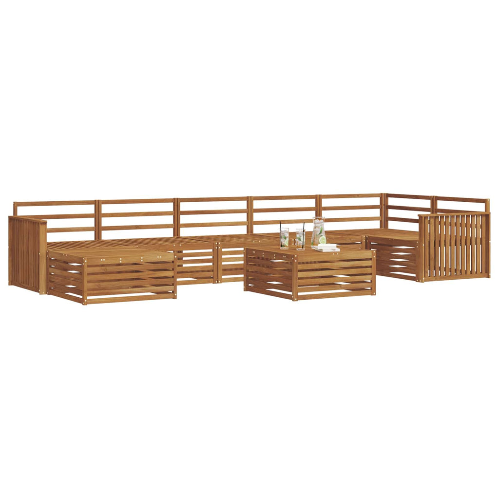 vidaXL Zestaw sof na zewnątrz 8 pcs Naturalny