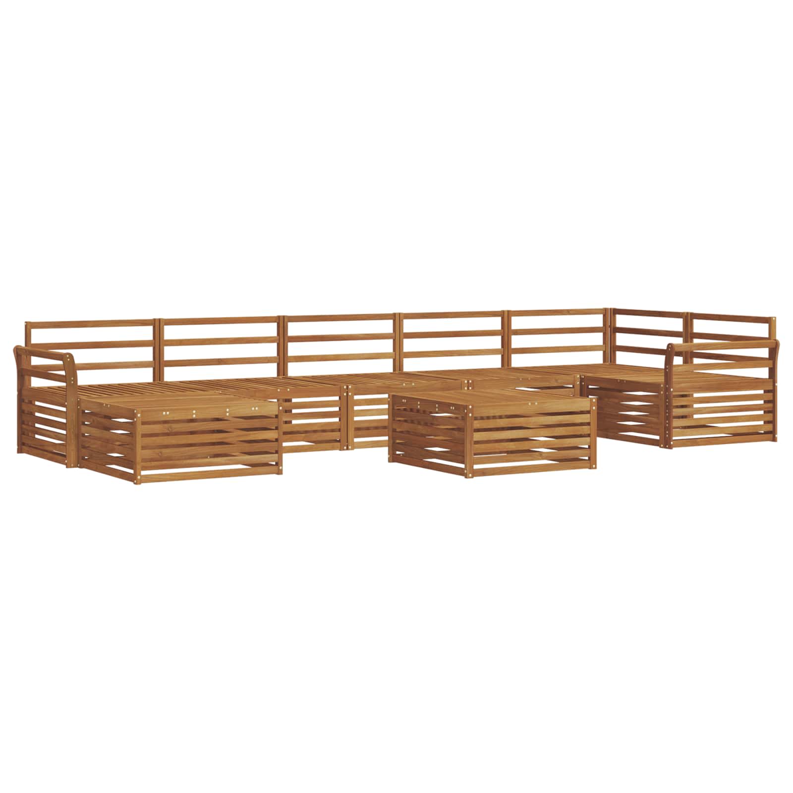 vidaXL Zestaw sof na zewnątrz 8 pcs Naturalny