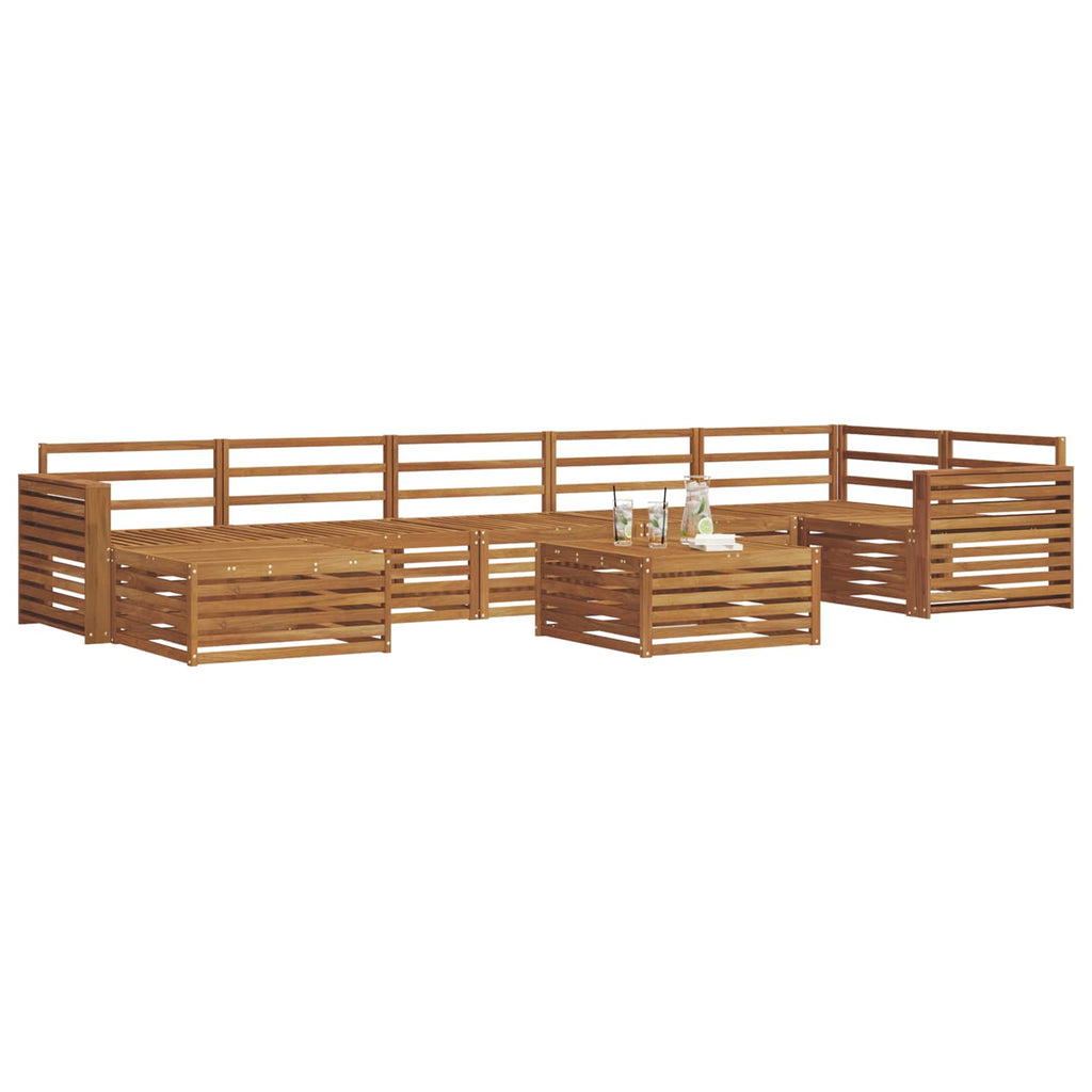 vidaXL Zestaw sof na zewnątrz 8 pcs Naturalny