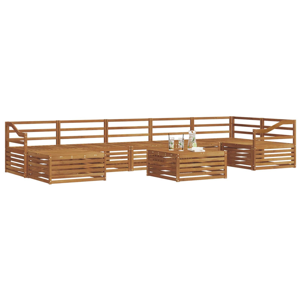 vidaXL Zestaw sof na zewnątrz 8 pcs Naturalny