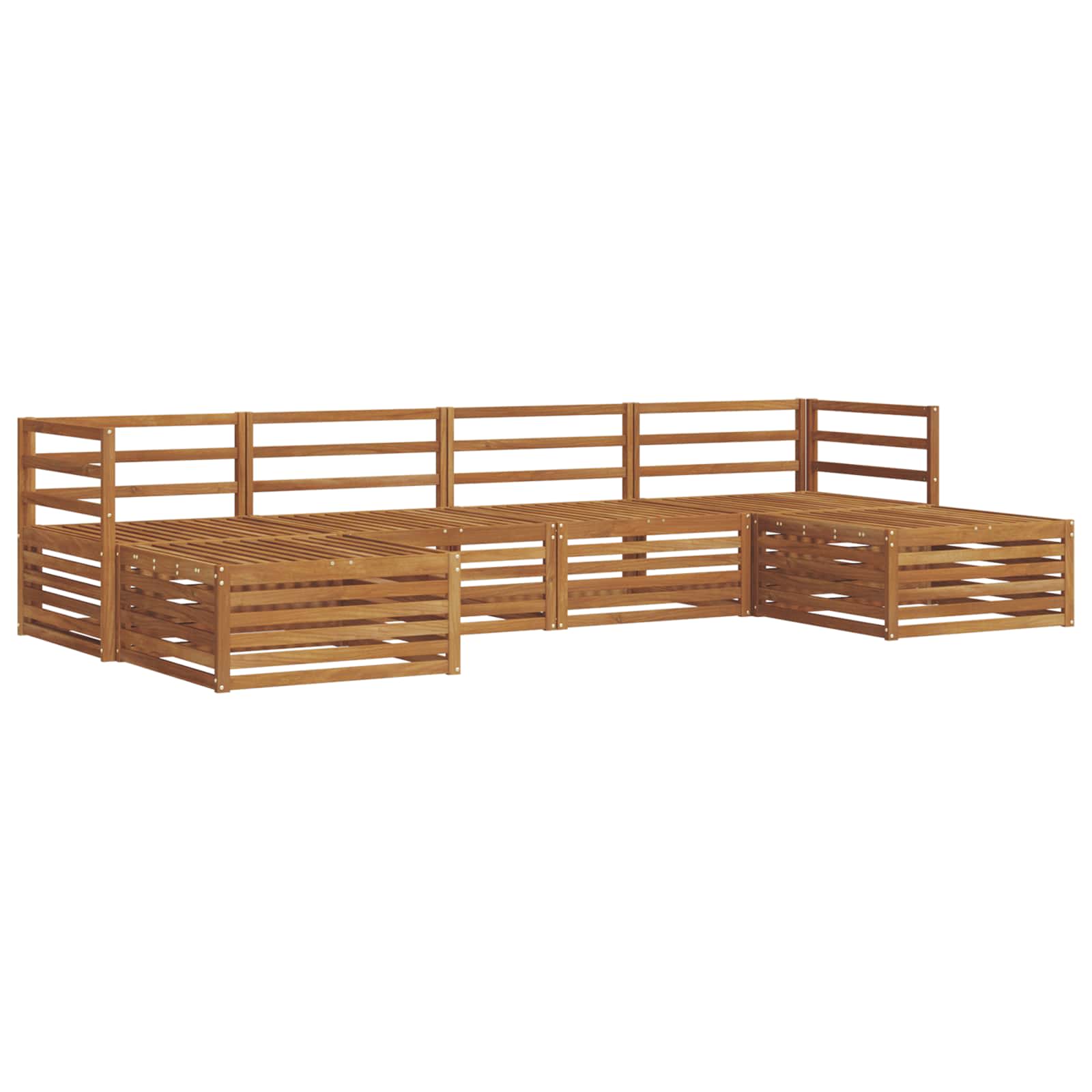 vidaXL Zestawy sof 6 pcs Naturalny Lite Drewno Akacji