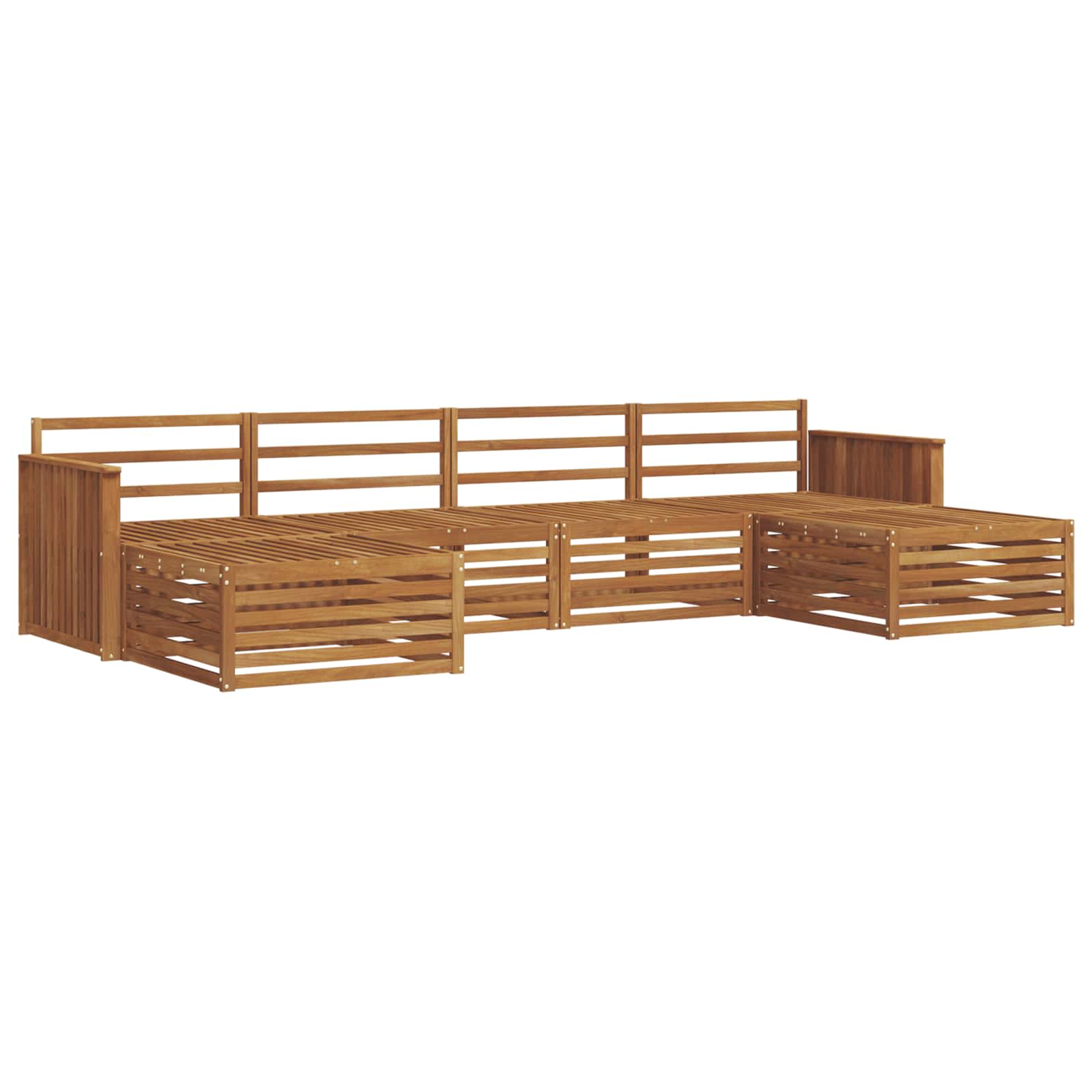 vidaXL Zestawy sof 6 pcs Naturalny Lite Drewno Akacji