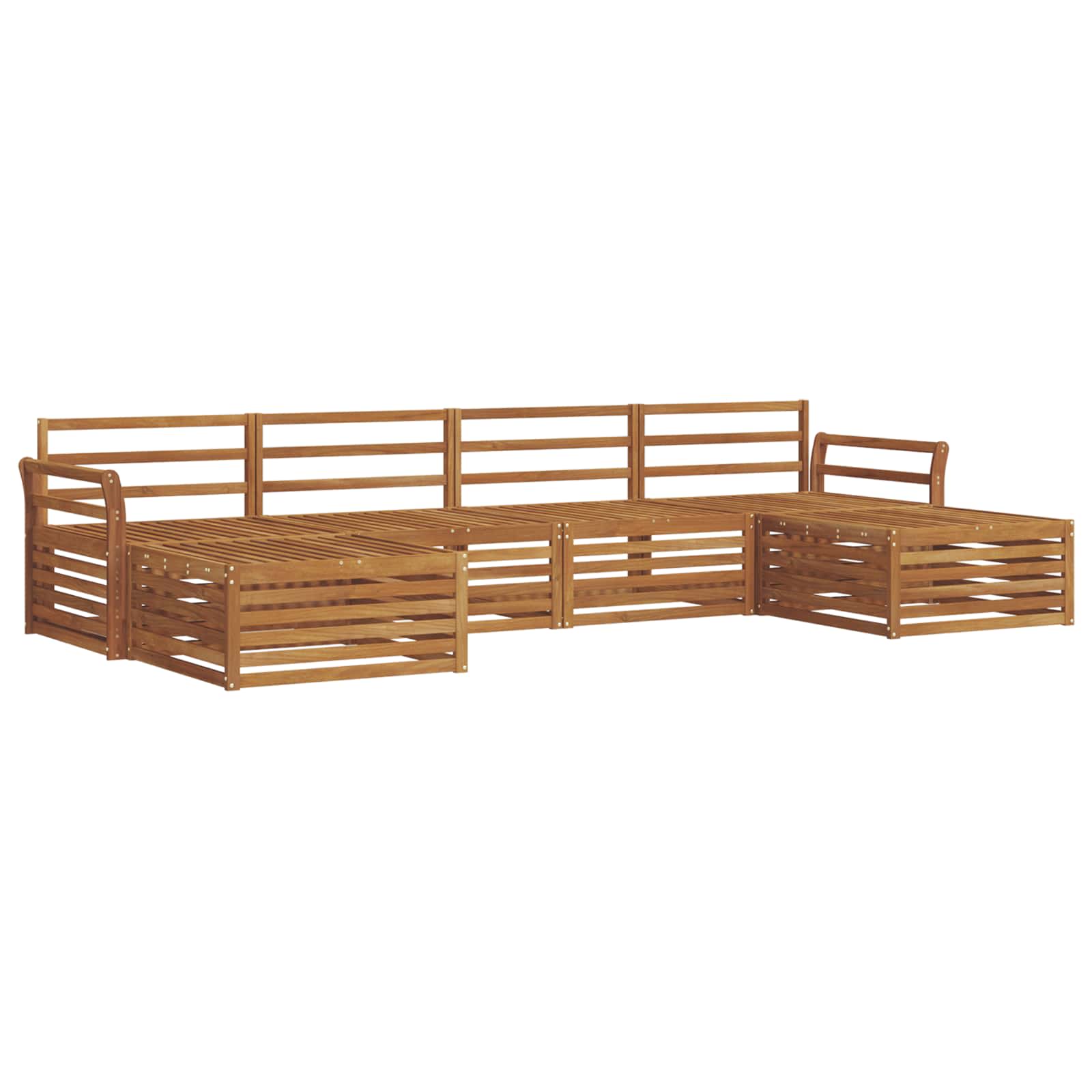 vidaXL Zestawy sof 6 pcs Naturalny Lite Drewno Akacji