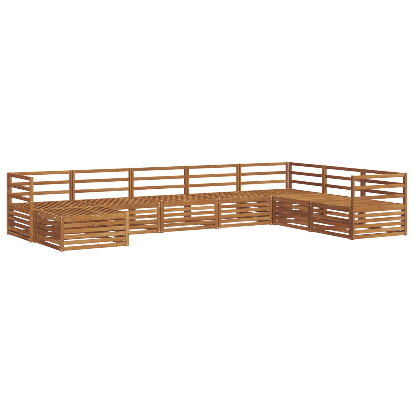 vidaXL Zestaw sof na zewnątrz 8 pcs Naturalny
