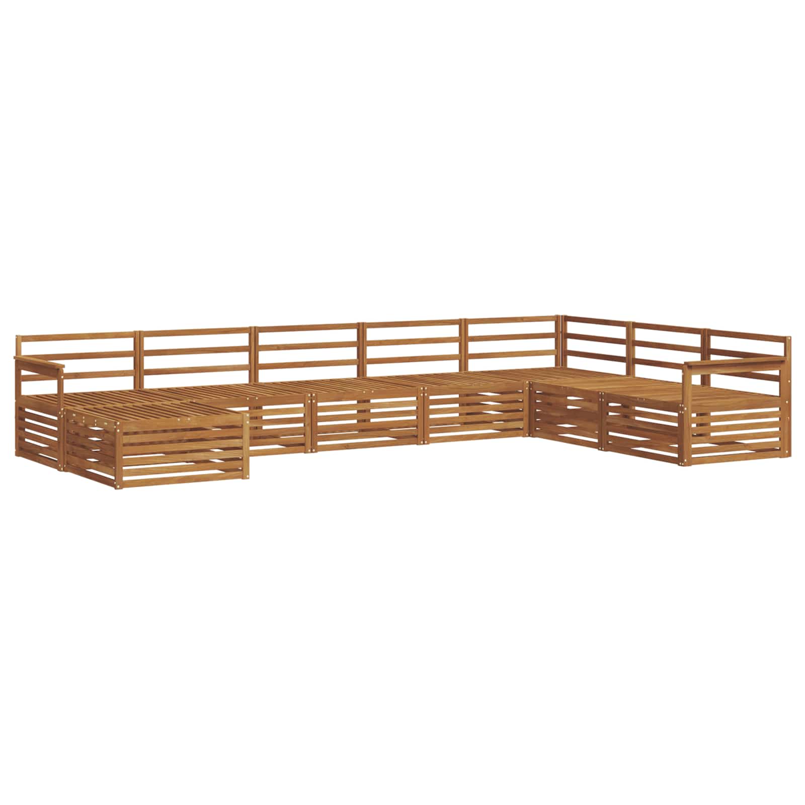 vidaXL Zestaw sof na zewnątrz 8 pcs Naturalny