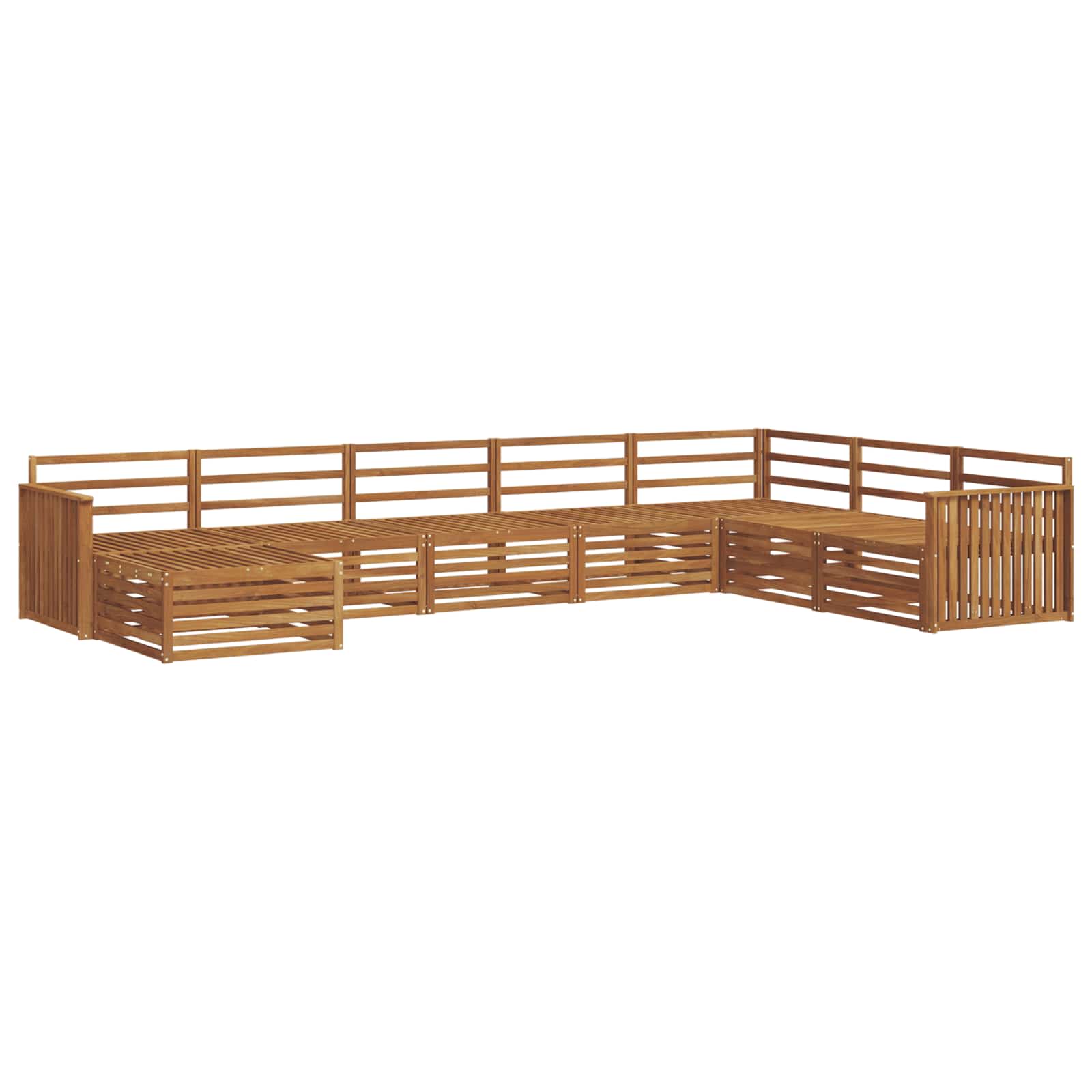 vidaXL Zestaw sof na zewnątrz 8 pcs Naturalny