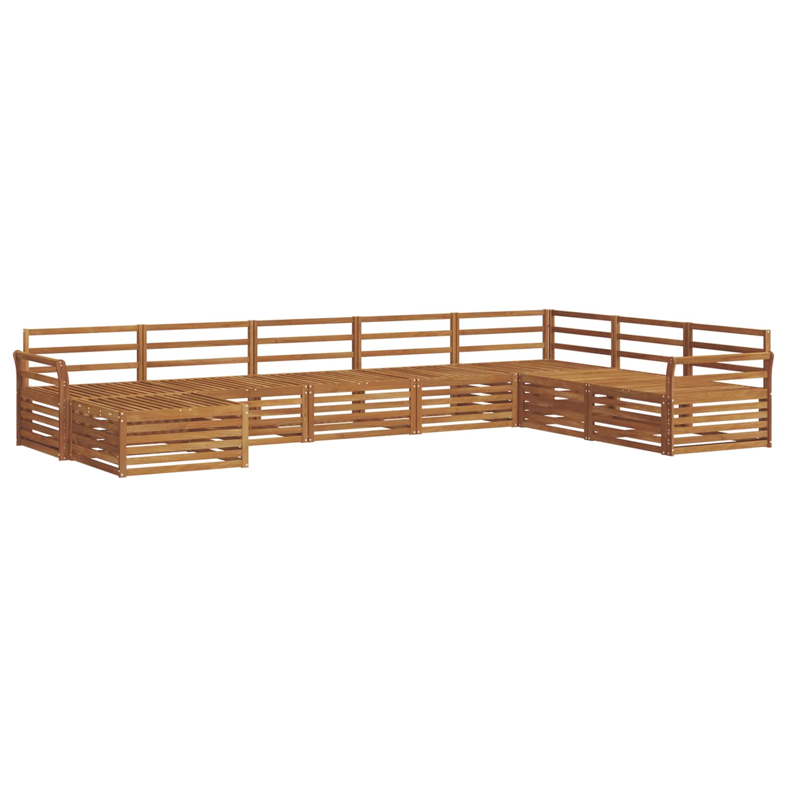 vidaXL Zestaw sof na zewnątrz 8 pcs Naturalny