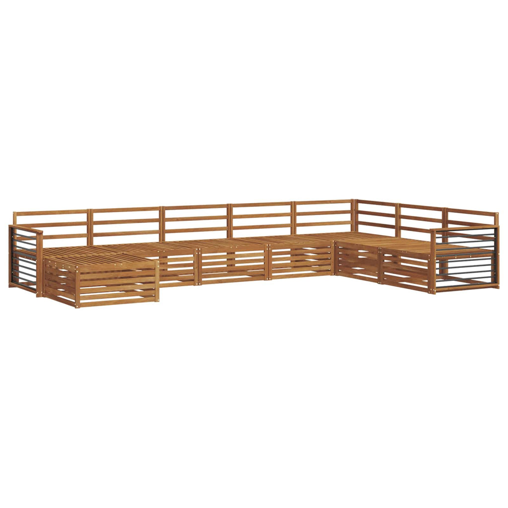 vidaXL Zestawy sof 8 pcs Naturalny Lite Drewno Akacji