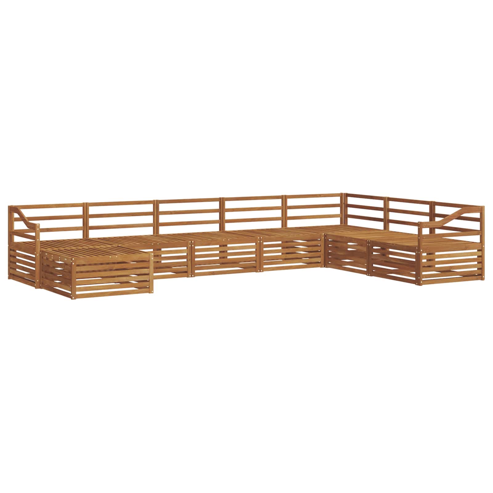 vidaXL Zestaw sof na zewnątrz 8 pcs Naturalny